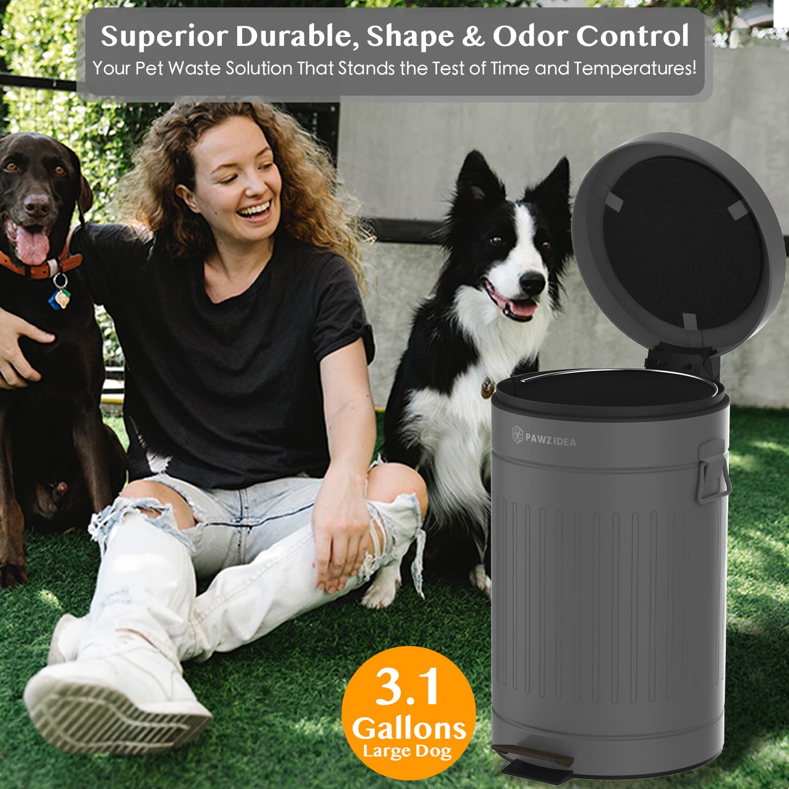 3 Pack Replacement Activated Carbon for 3.1 Gal Dog Poop Trash Can