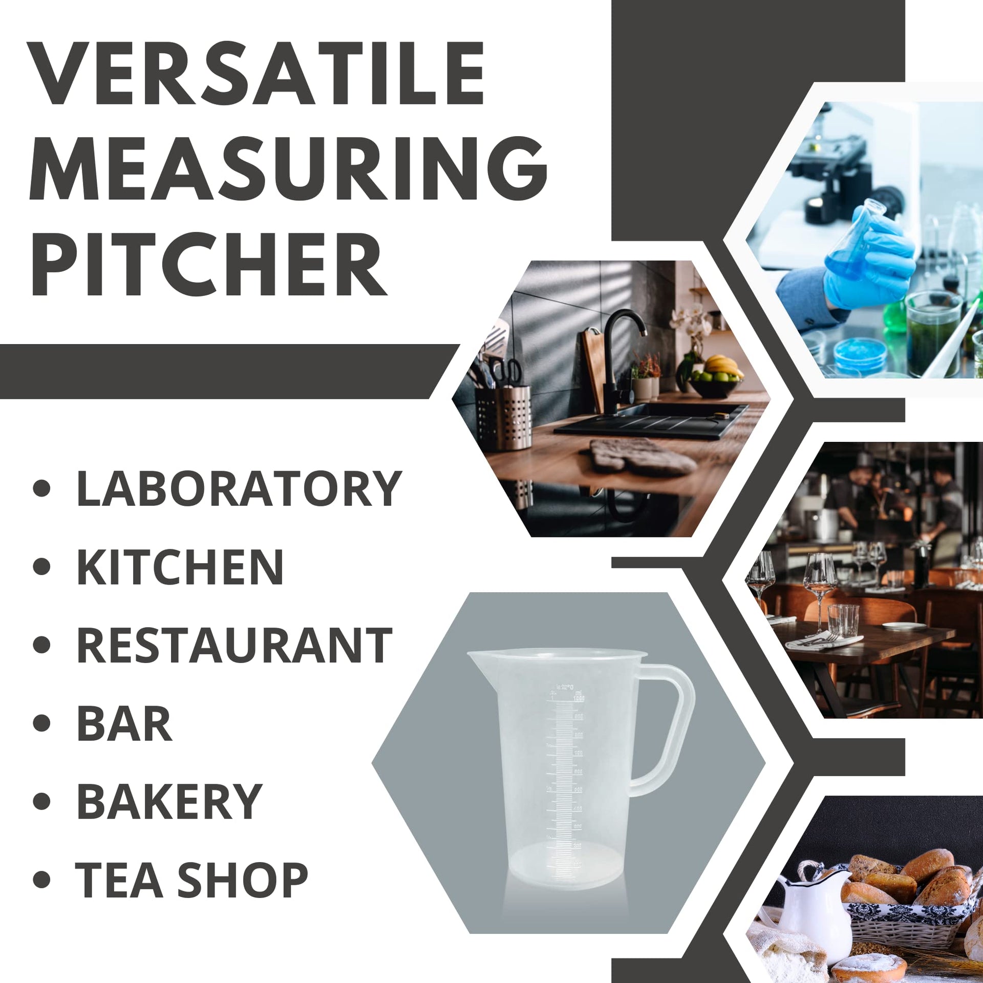 Plastic Graduated Measuring and Mixing Pitcher