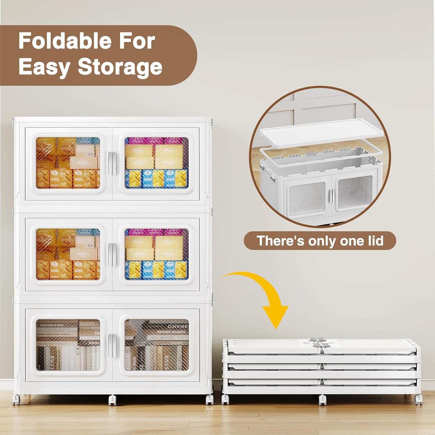 300 Qt Extra Large Stackable Storage Bin with Lid