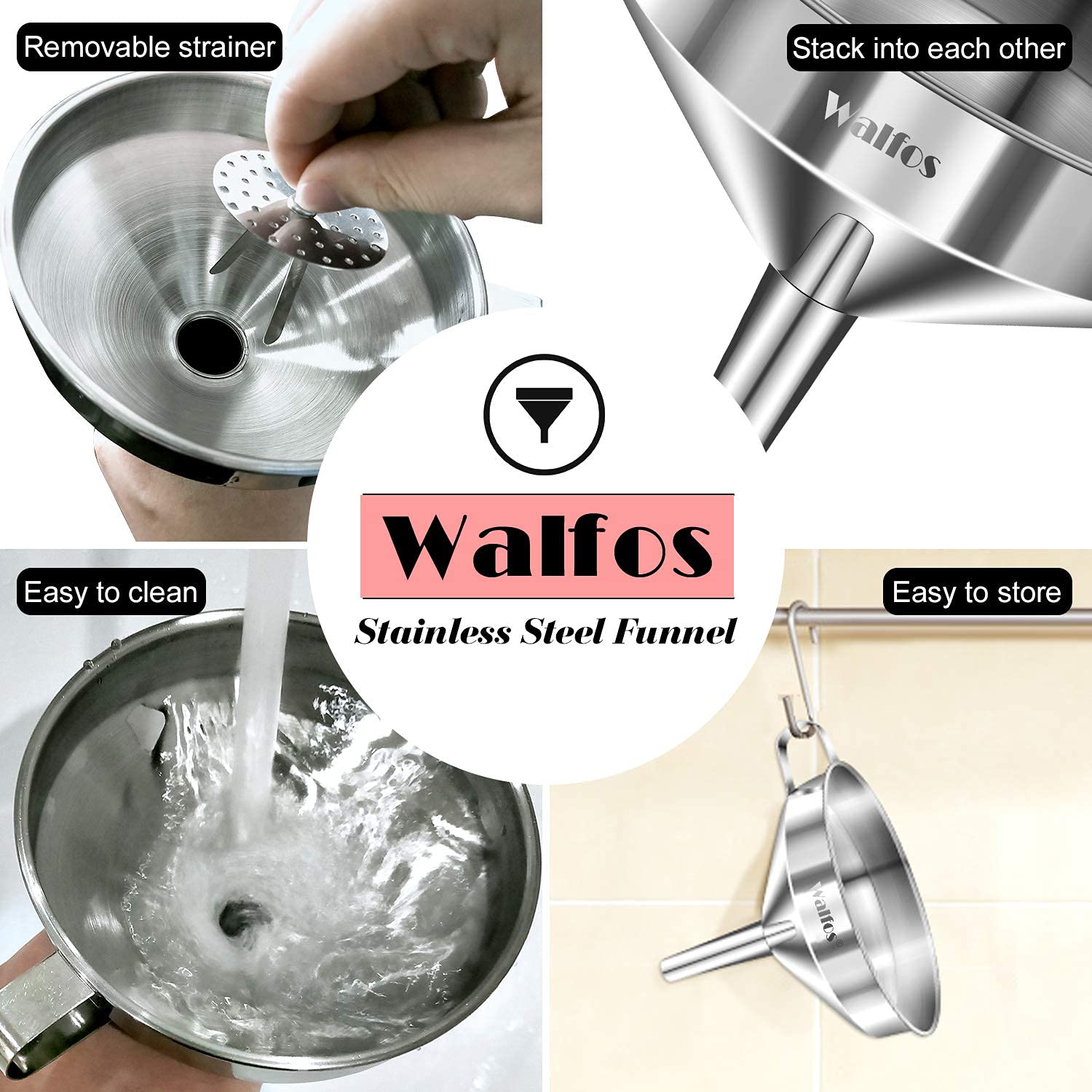 Large Stainless Steel Funnel