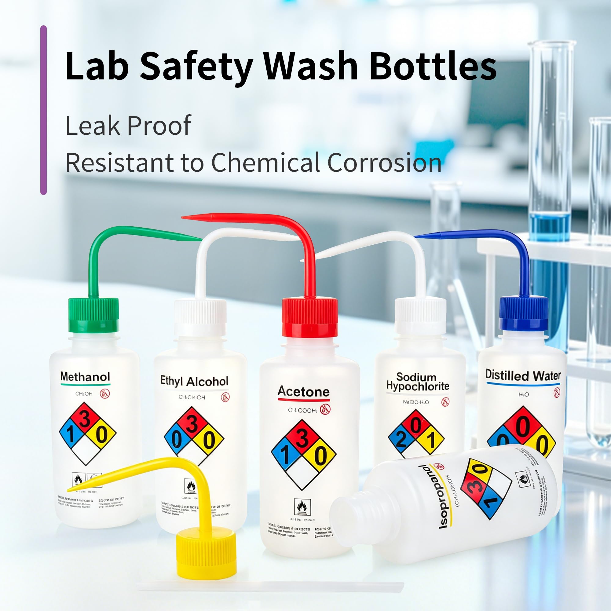2pcs of Safety Wash Bottles (2 Count)