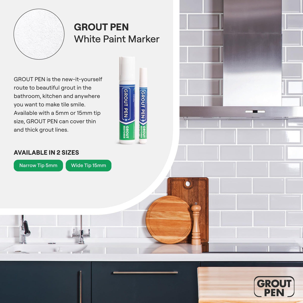 Grout Pen White Tile Grout Paint Marker (3 Count)