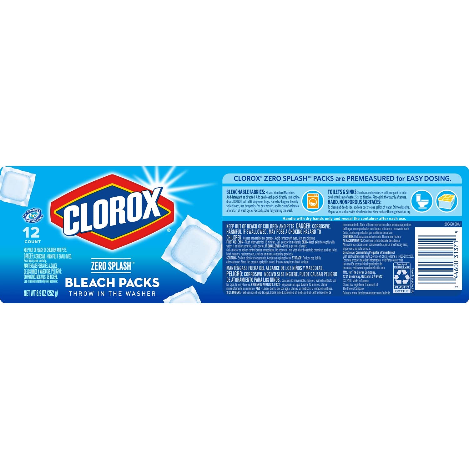 Zero Splash Bleach Packs (35.6 Ounce) - ModHome Supplies