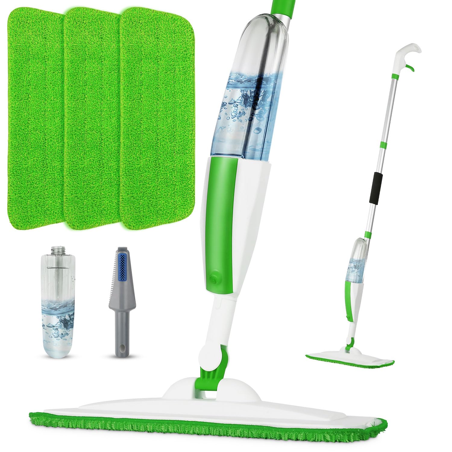 Wet Spray Mop for Floor Cleaning with 14 oz Bottle & 3 Microfiber Pads