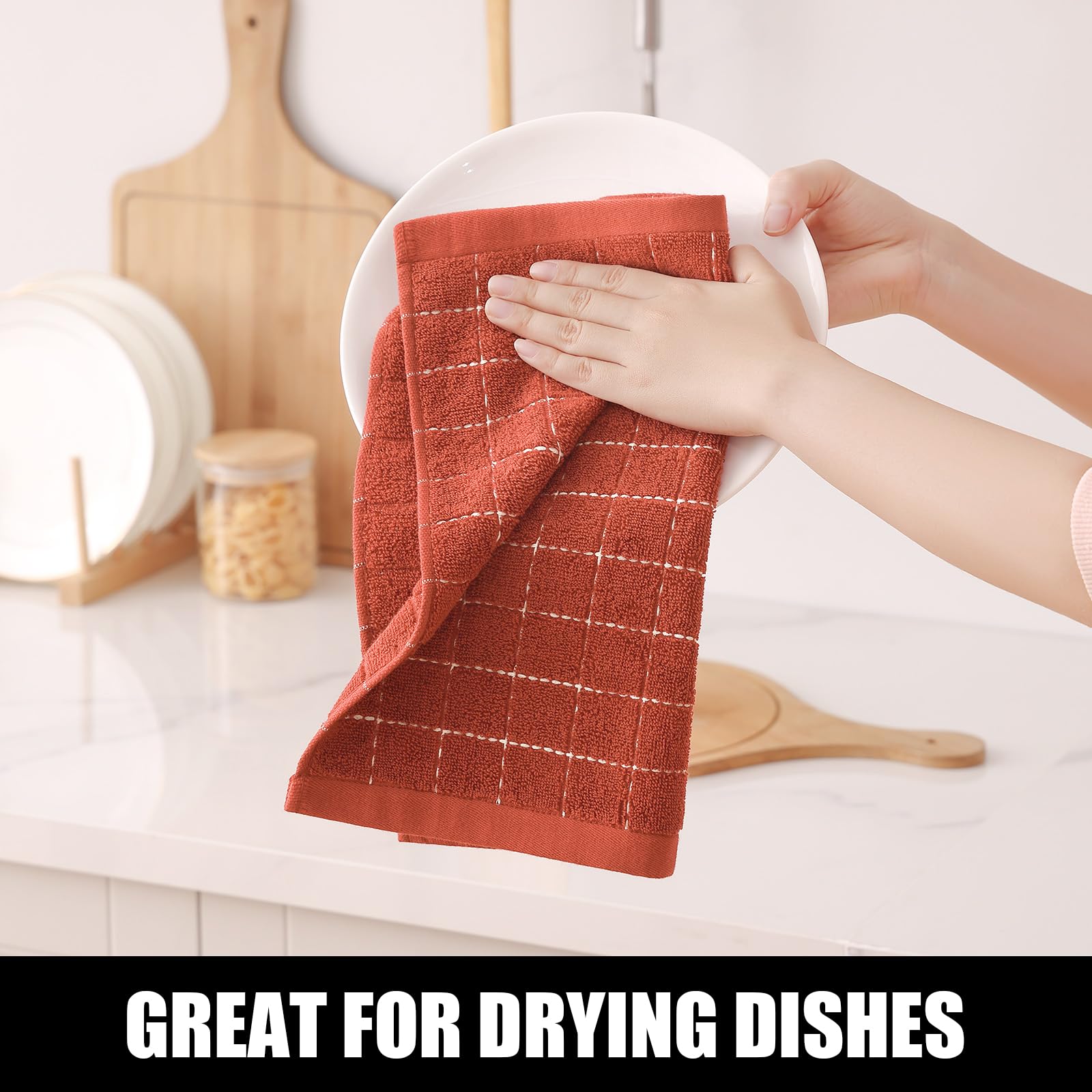 100% Cotton Terry Kitchen Towels (12 Count)