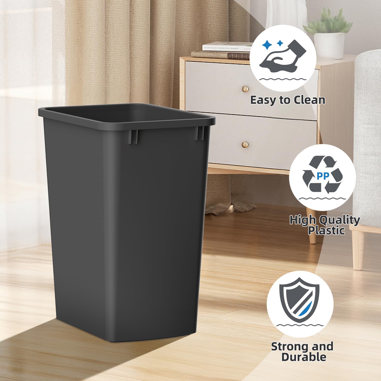 35 Quart Plastic Trash Can