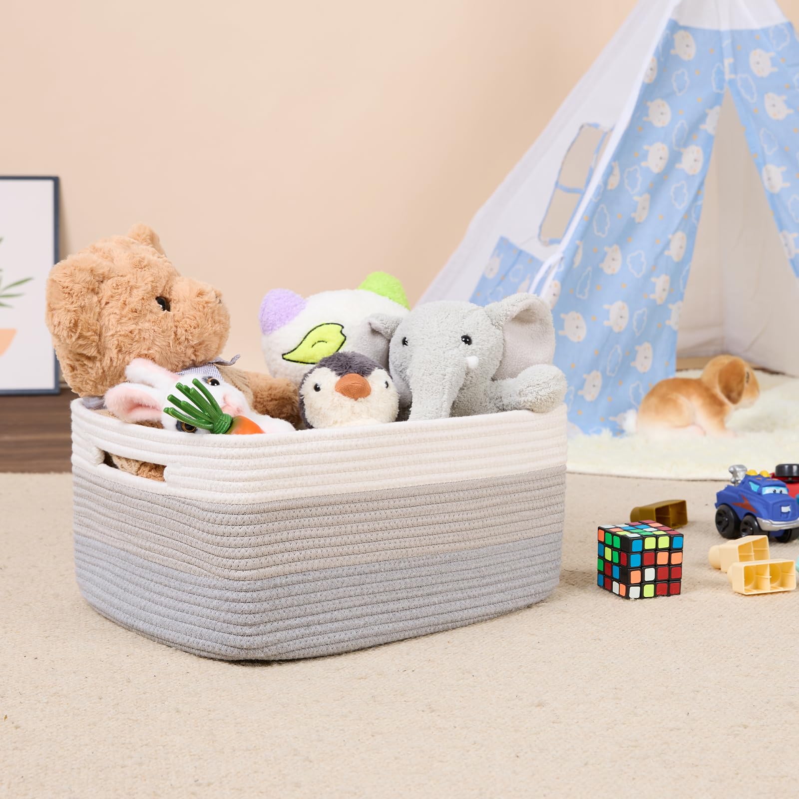 Large Storage Baskets for Shelves (3 Count)