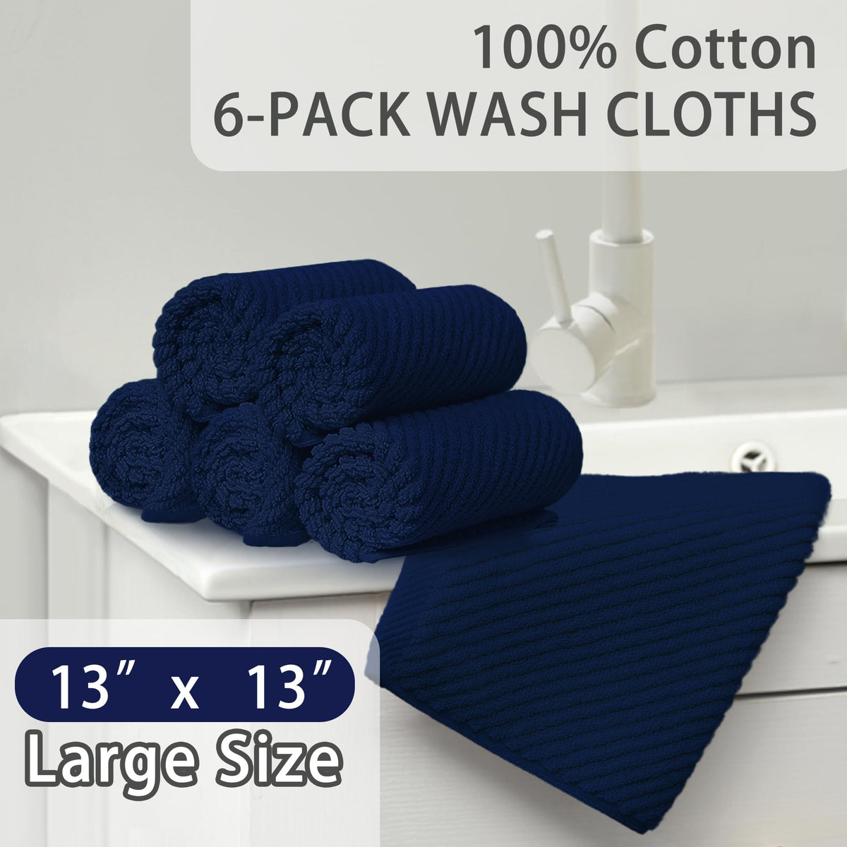 Wash Cloths 6PC (6 Count)