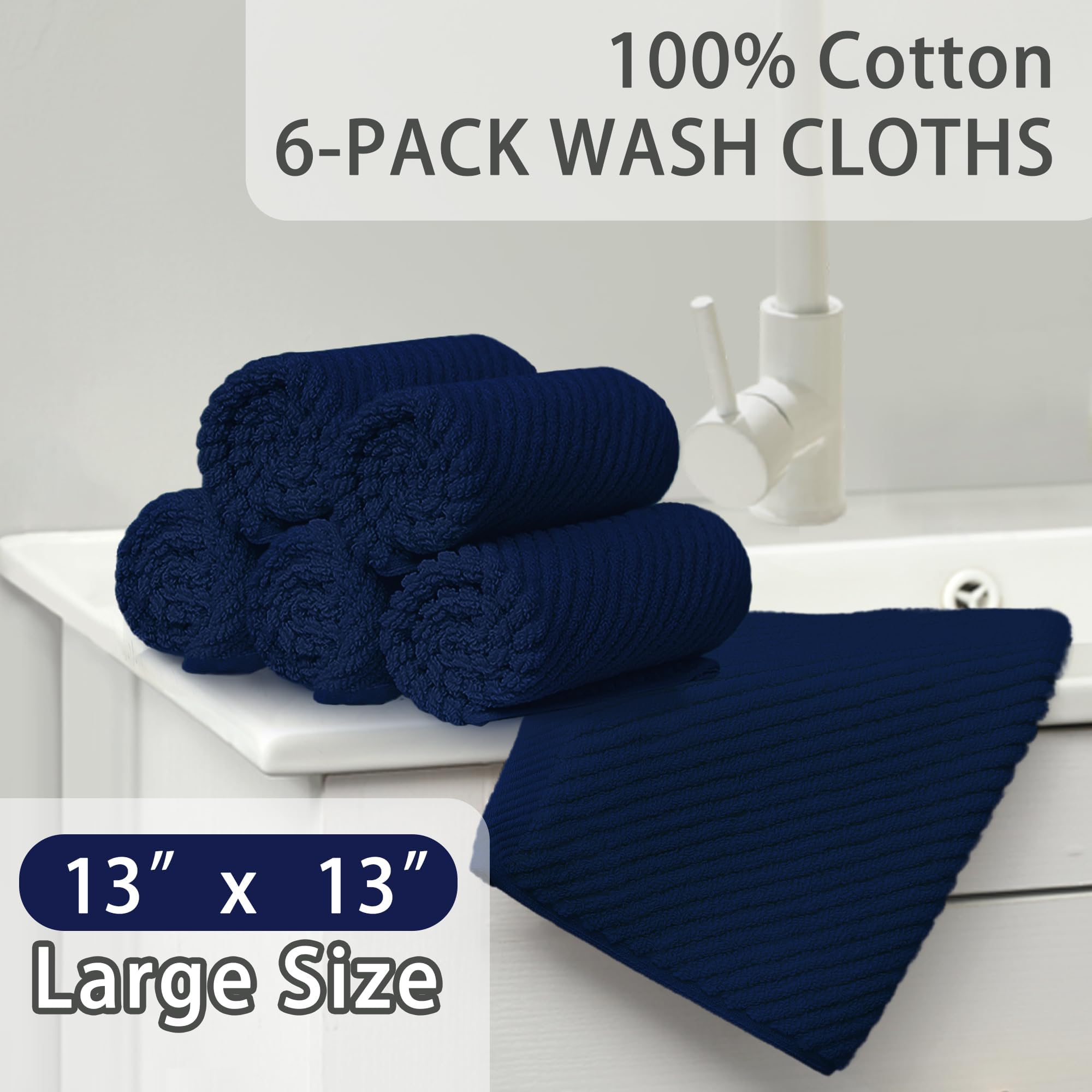 Wash Cloths 6PC (6 Count)