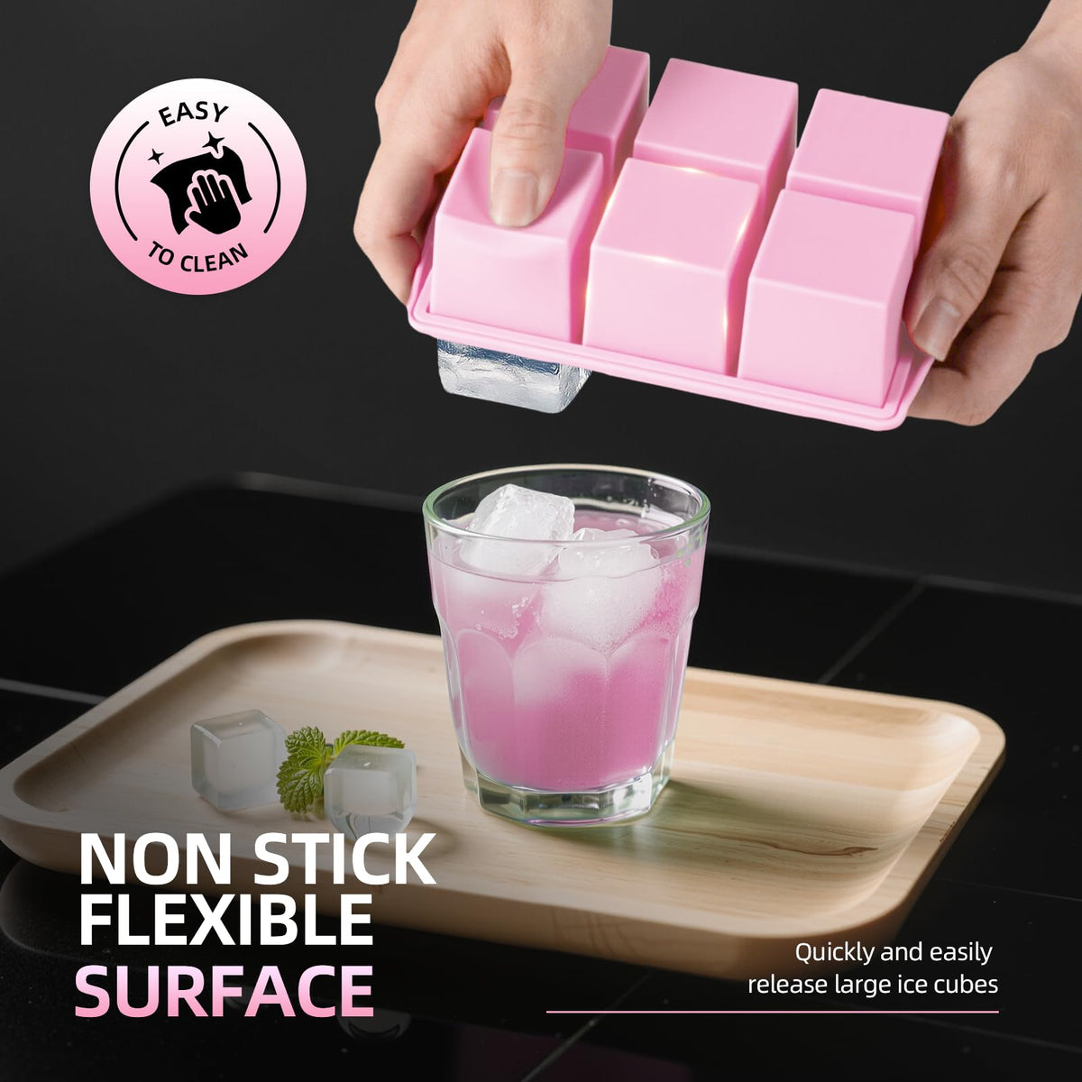 Large Ice Cube Trays for Whiskey (9.9 Ounce)