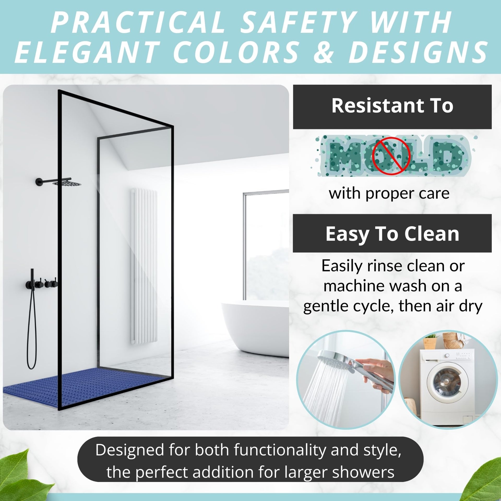 Extra Large Shower Mat Non Slip
