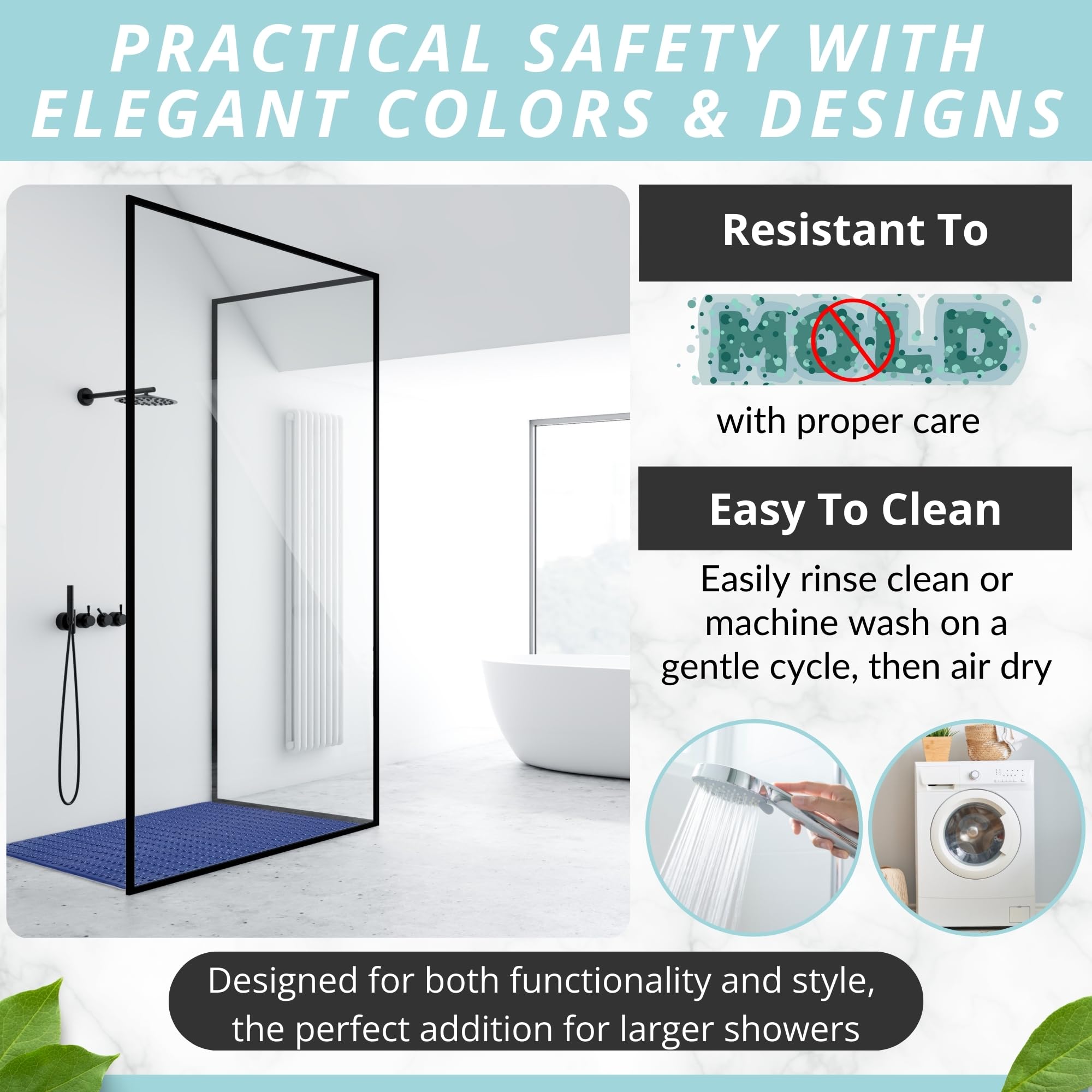 Extra Large Shower Mat Non Slip