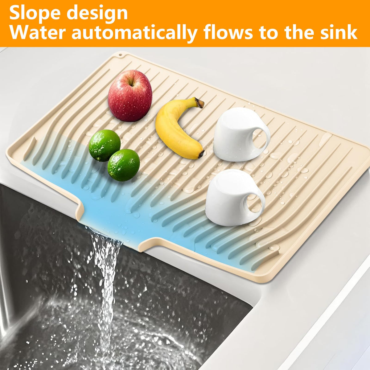 Silicone Dish Drying Mat for Kitchen Counter
