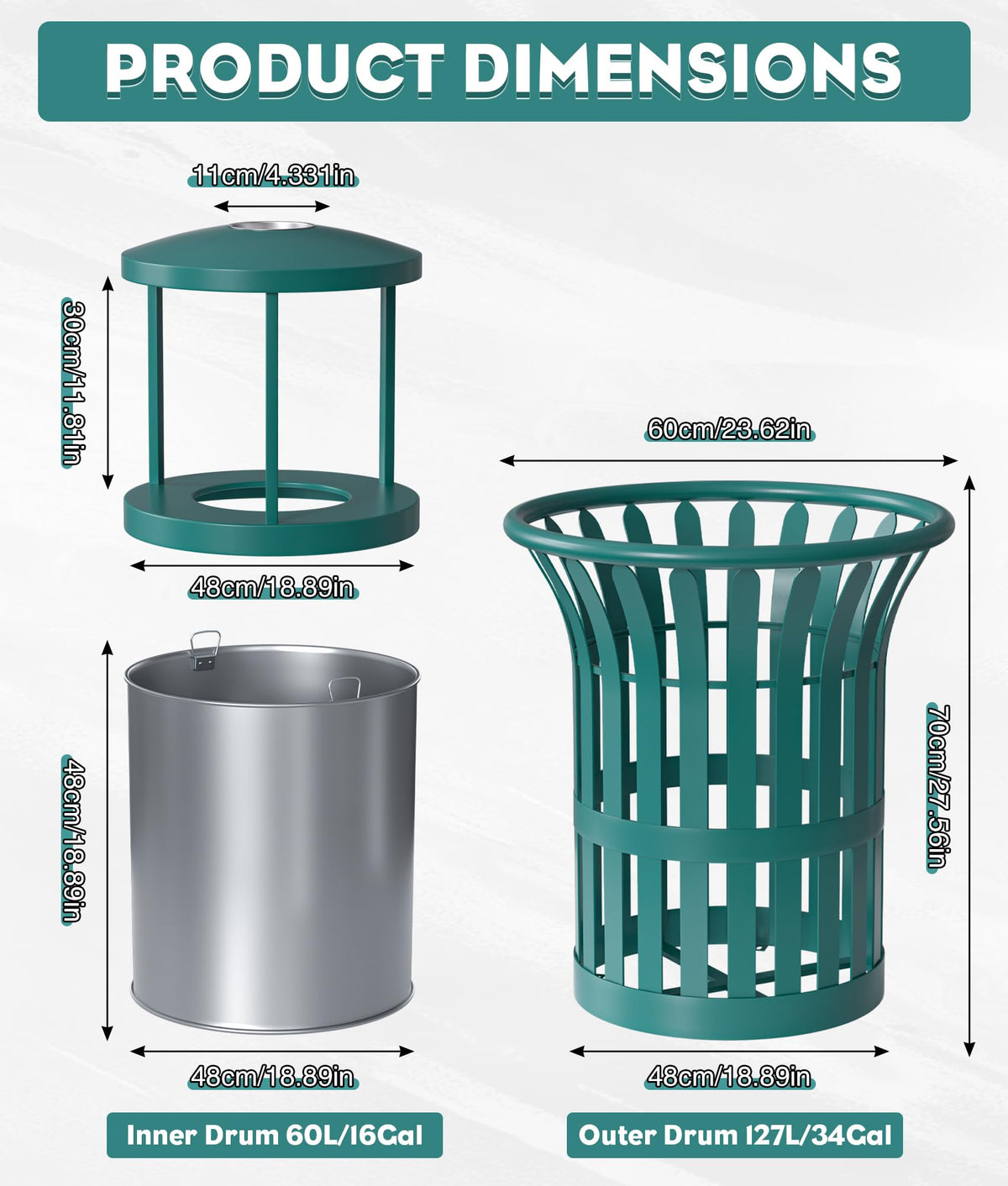 Outdoor Trash Can Commercial
