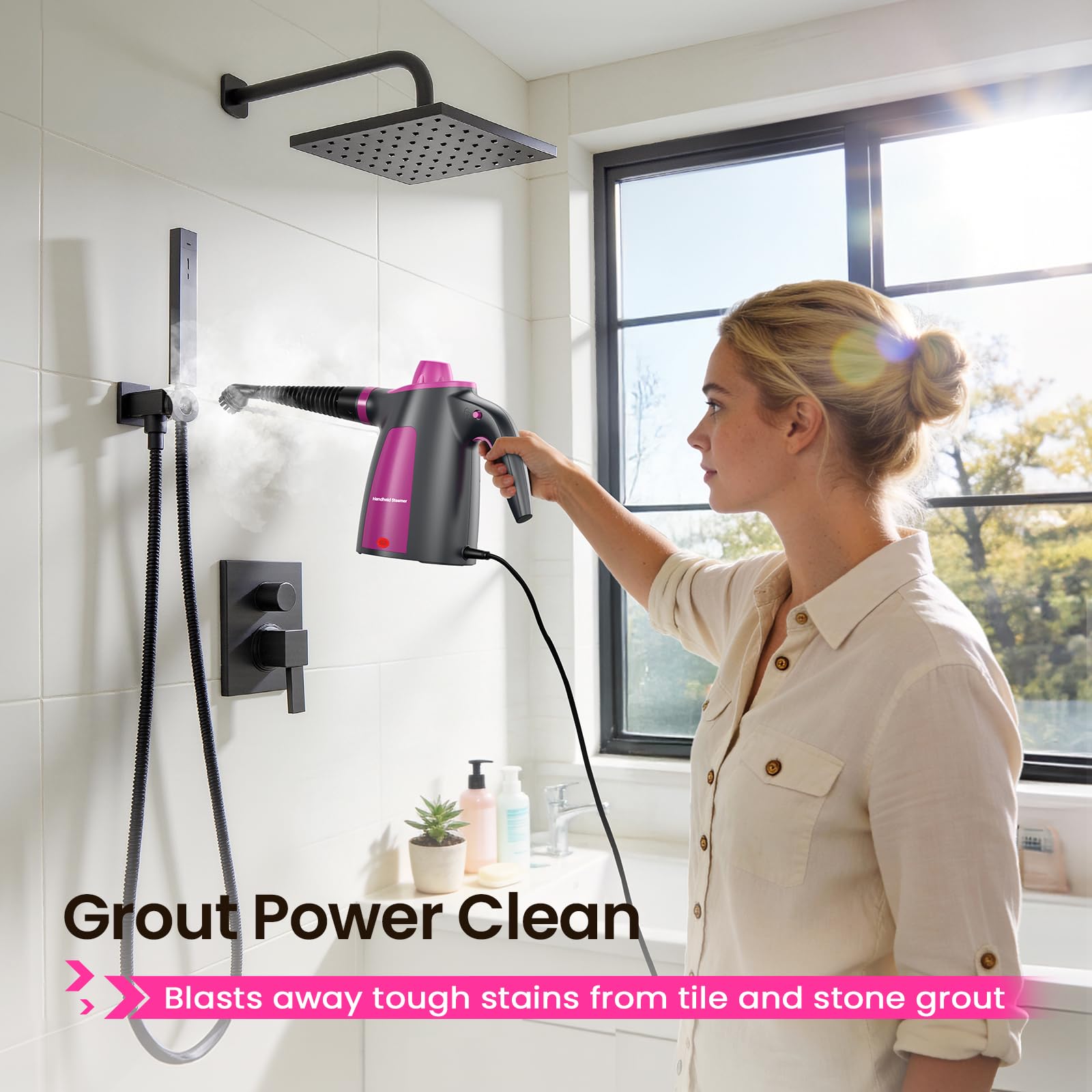 12Pcs Pressurized Handheld Steam Cleaner