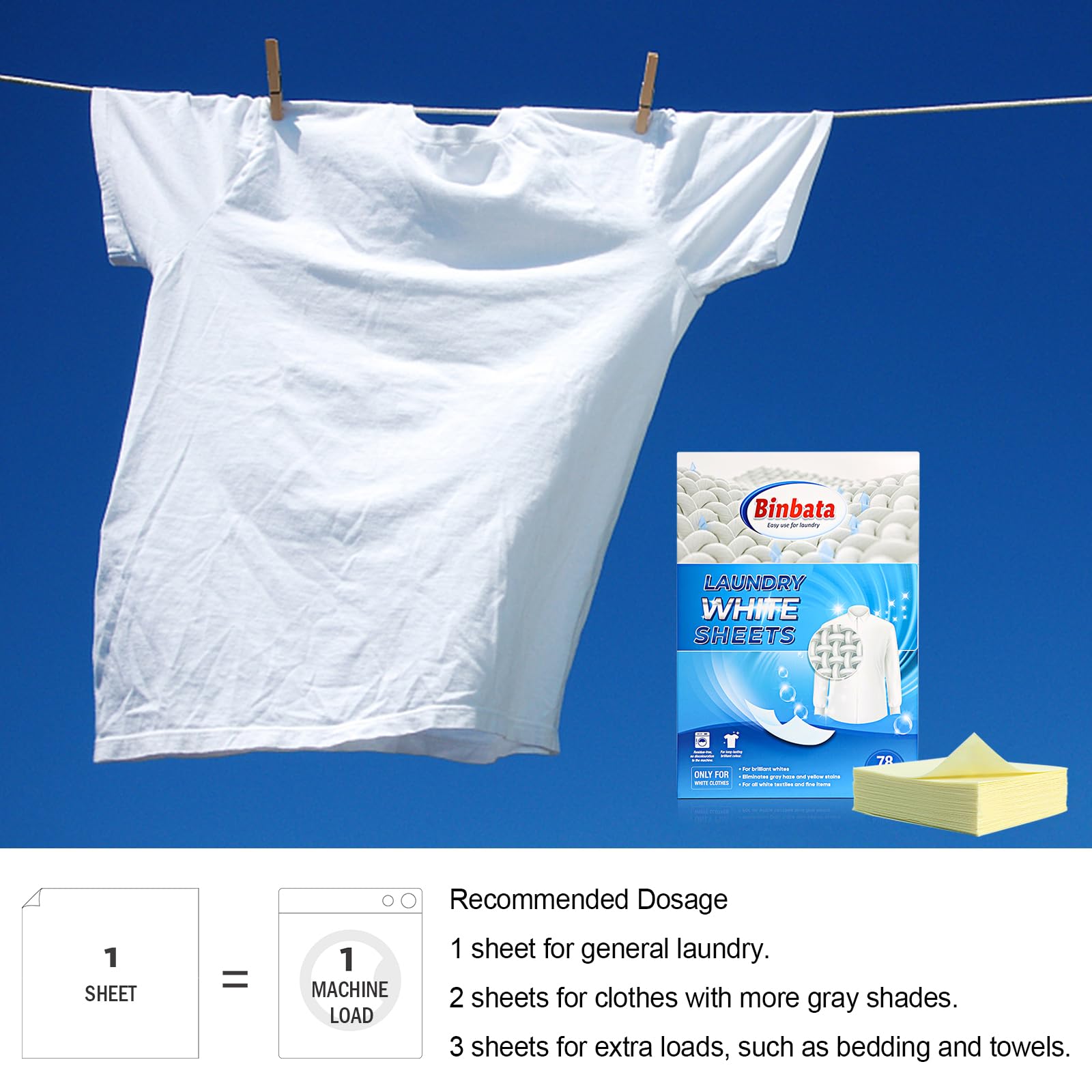 Eco Laundry Whitener Sheets 78 Count