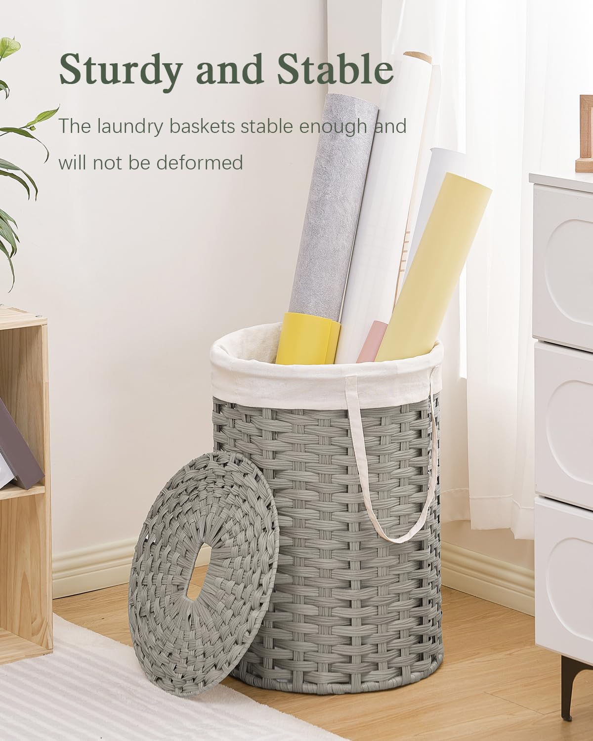 Laundry Hamper with Lid Laundry Basket with Lid 19.0 Gal