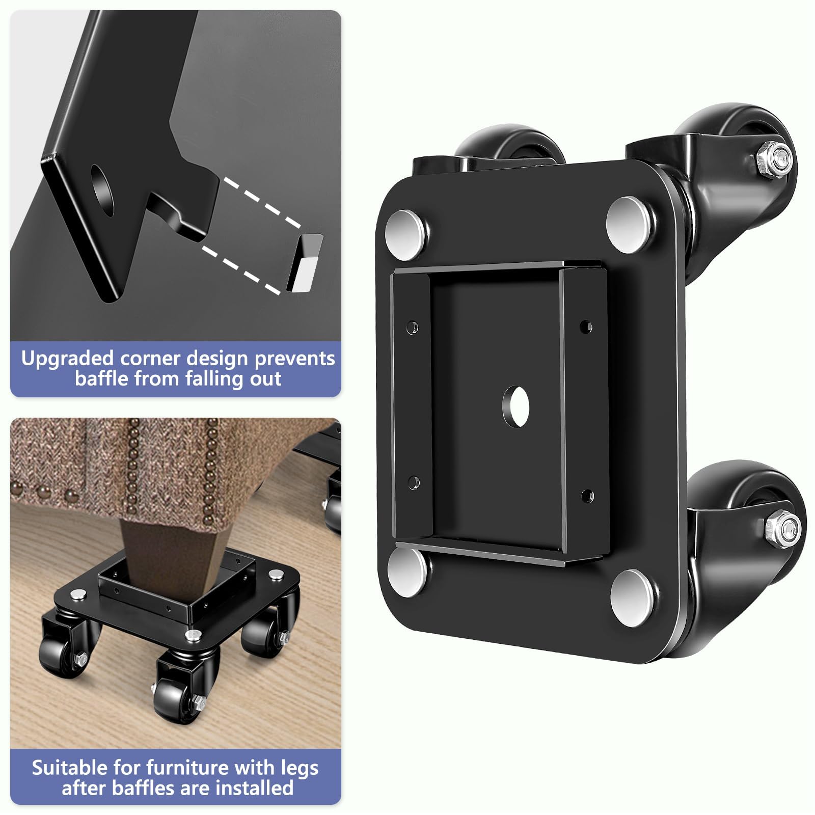 Upgraded Furniture Dolly with 4 Wheels (4 Count)