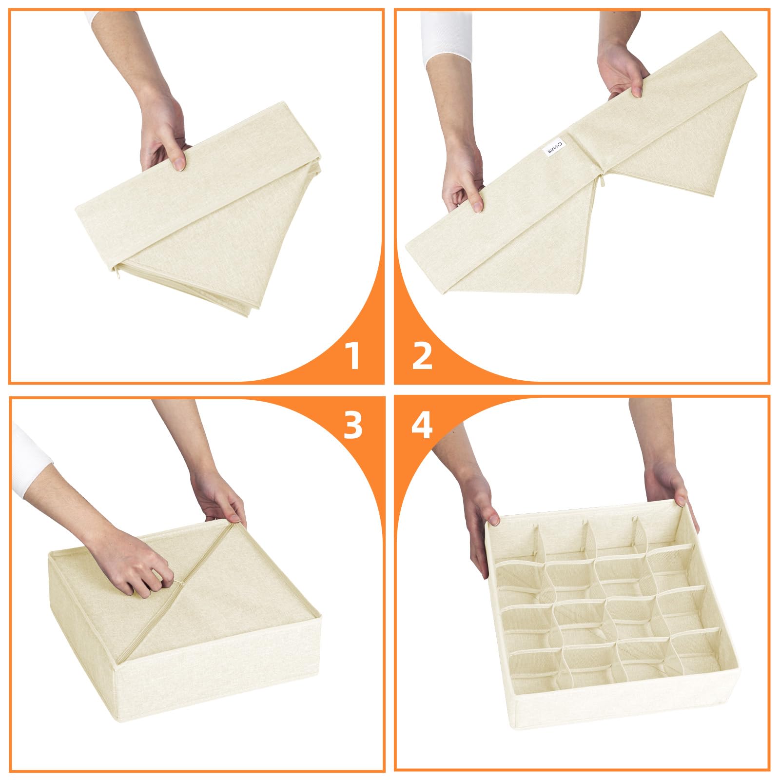 6 Pcs Drawer Organizer Clothes (6 Count)