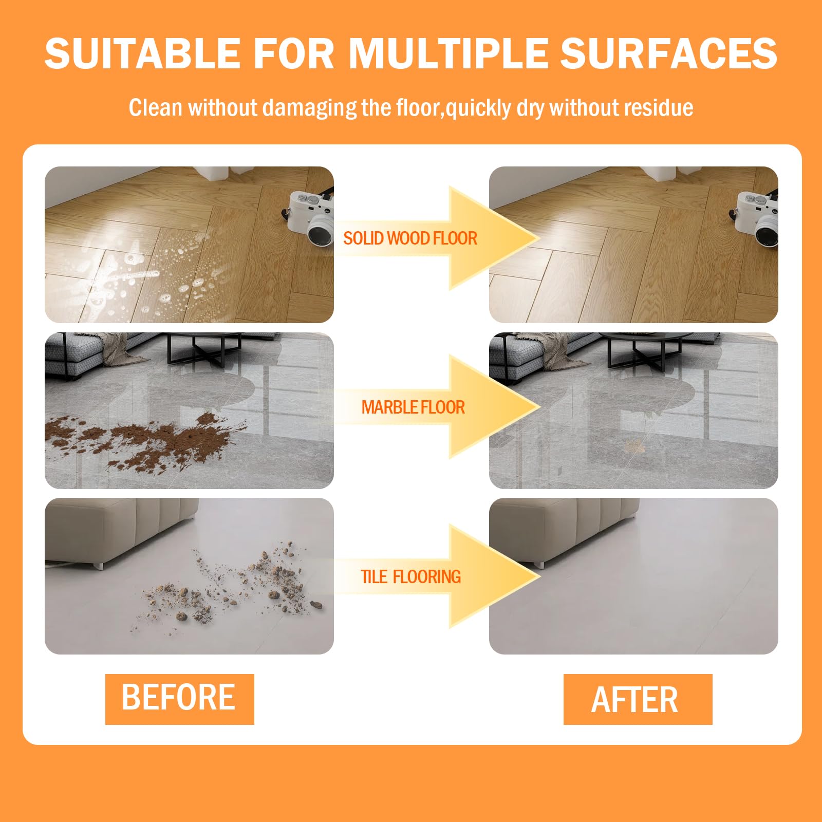 Floor Cleaning Solution for Robot Vacuum Mops (34 Fl Oz)