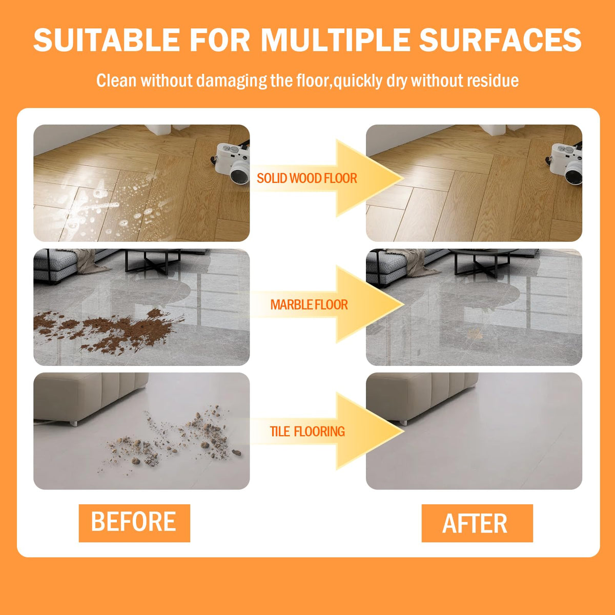 Floor Cleaning Solution for Robot Vacuum Mops (34 Fl Oz)