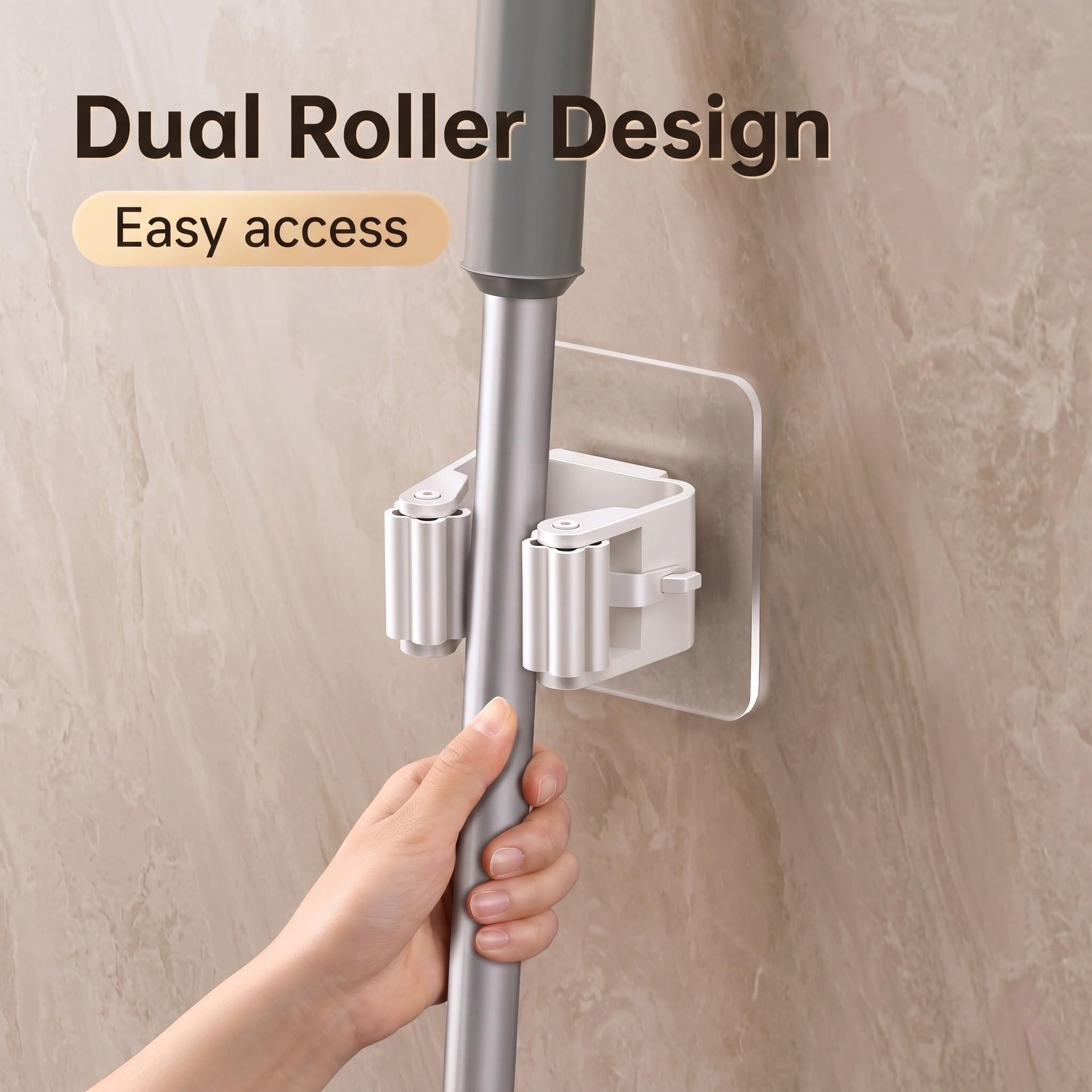 Broom Holder Wall Mount No Drilling