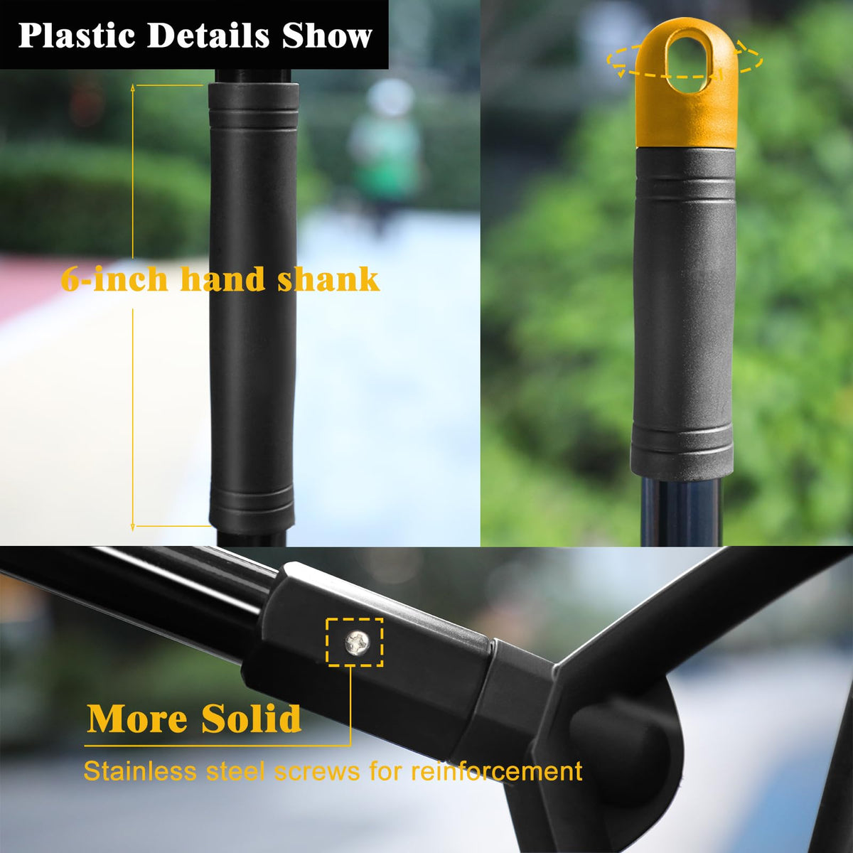 Heavy Duty Broom Outdoor Indoor (4 Count)
