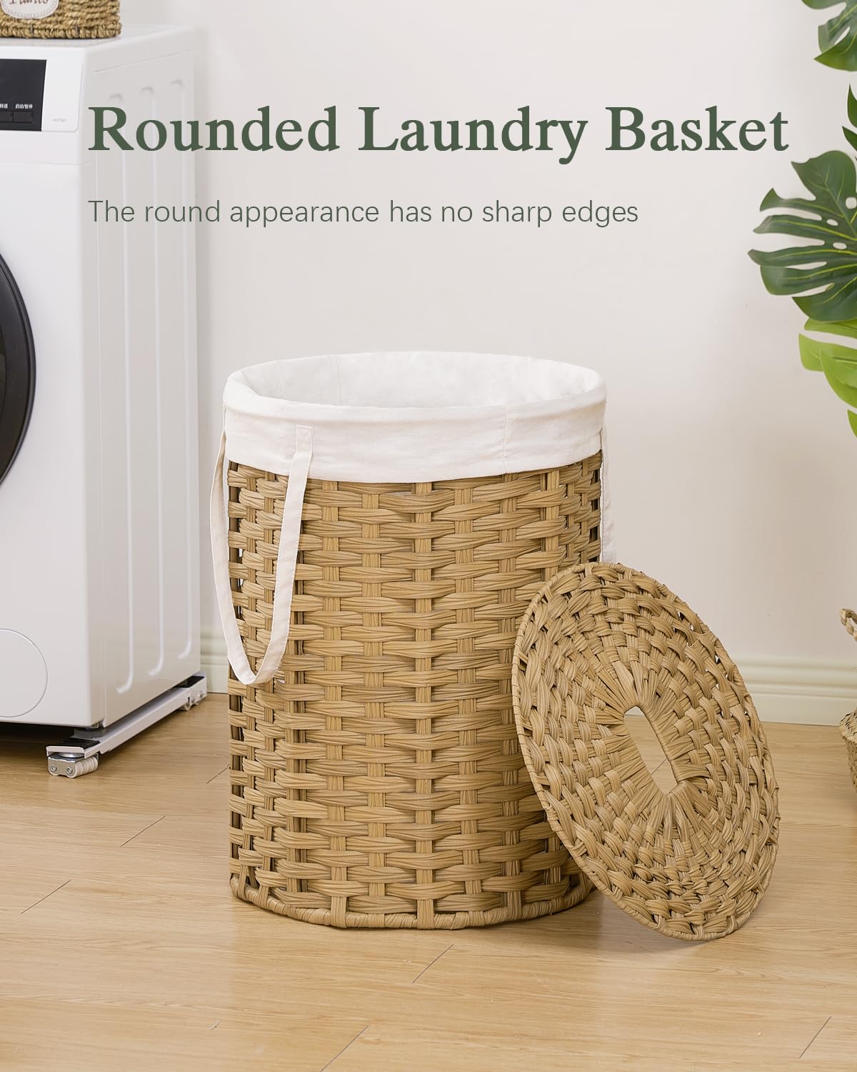 Laundry Hamper with Lid Laundry Basket with Lid 72L