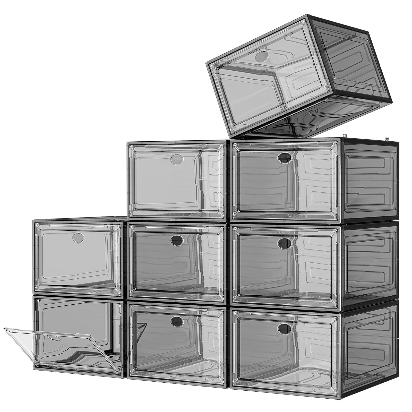 Large Thick Clear Shoe Organizer (9 Count)