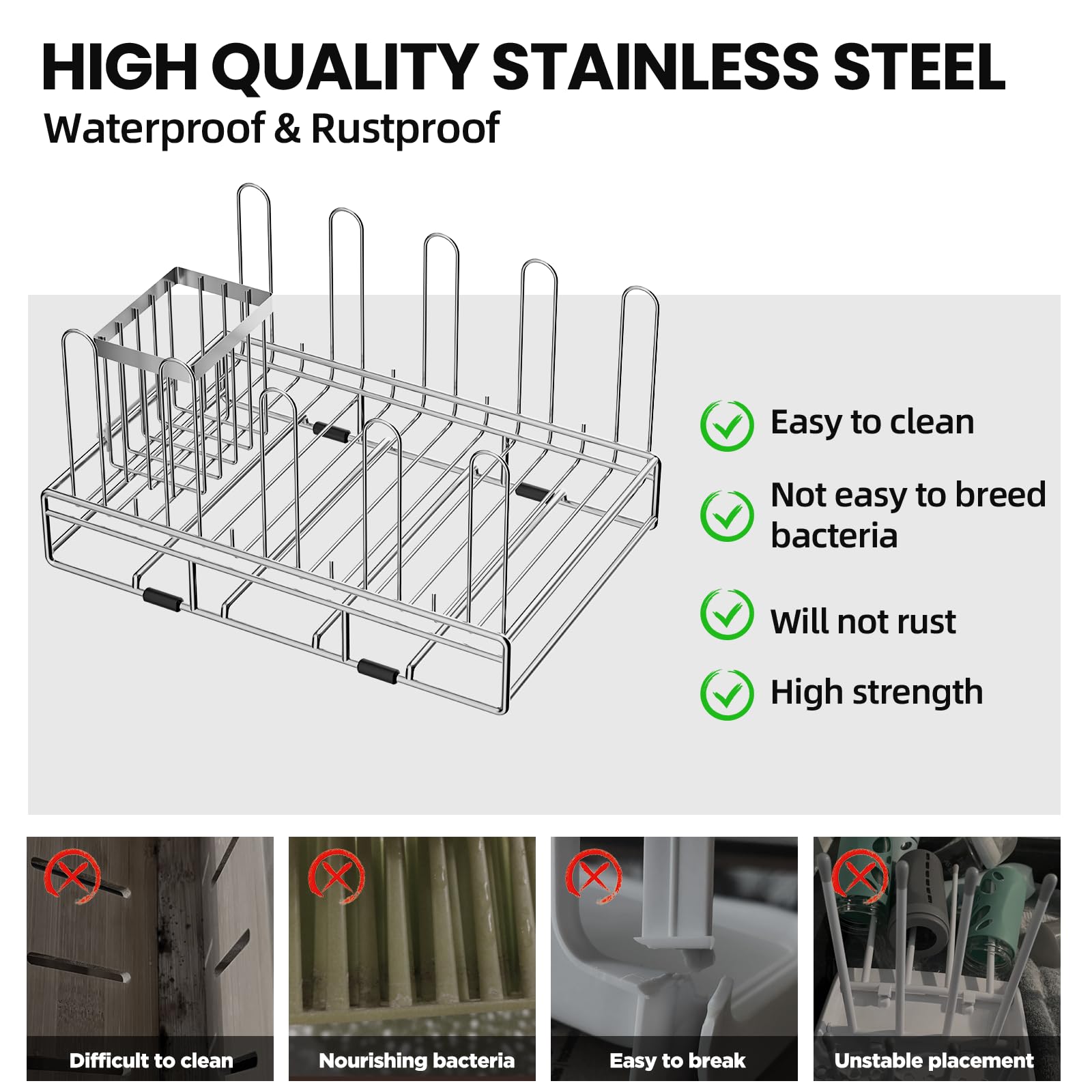 Baby Bottle Drying Rack Organizer Stainless Steel