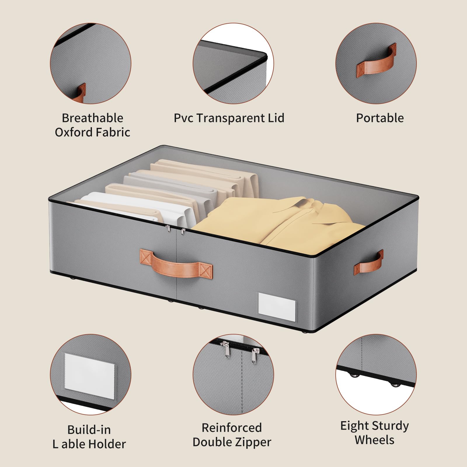 Under bed Storage With Wheels (2 Count)