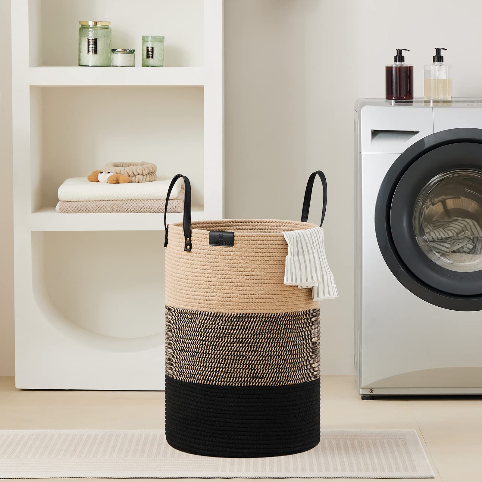 72L Tall Woven Rope Laundry Hamper (2434.6096 Fl Oz) - ModHome Supplies