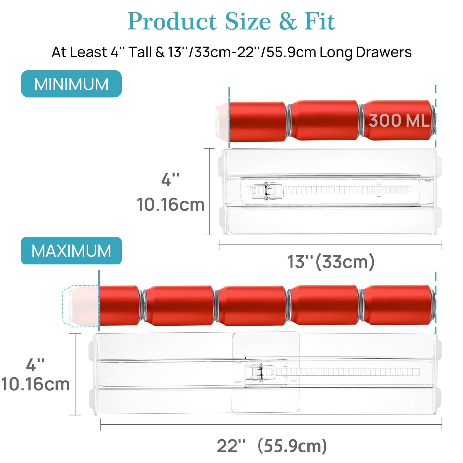 4" High Drawer Dividers for Clothes (8 Count)