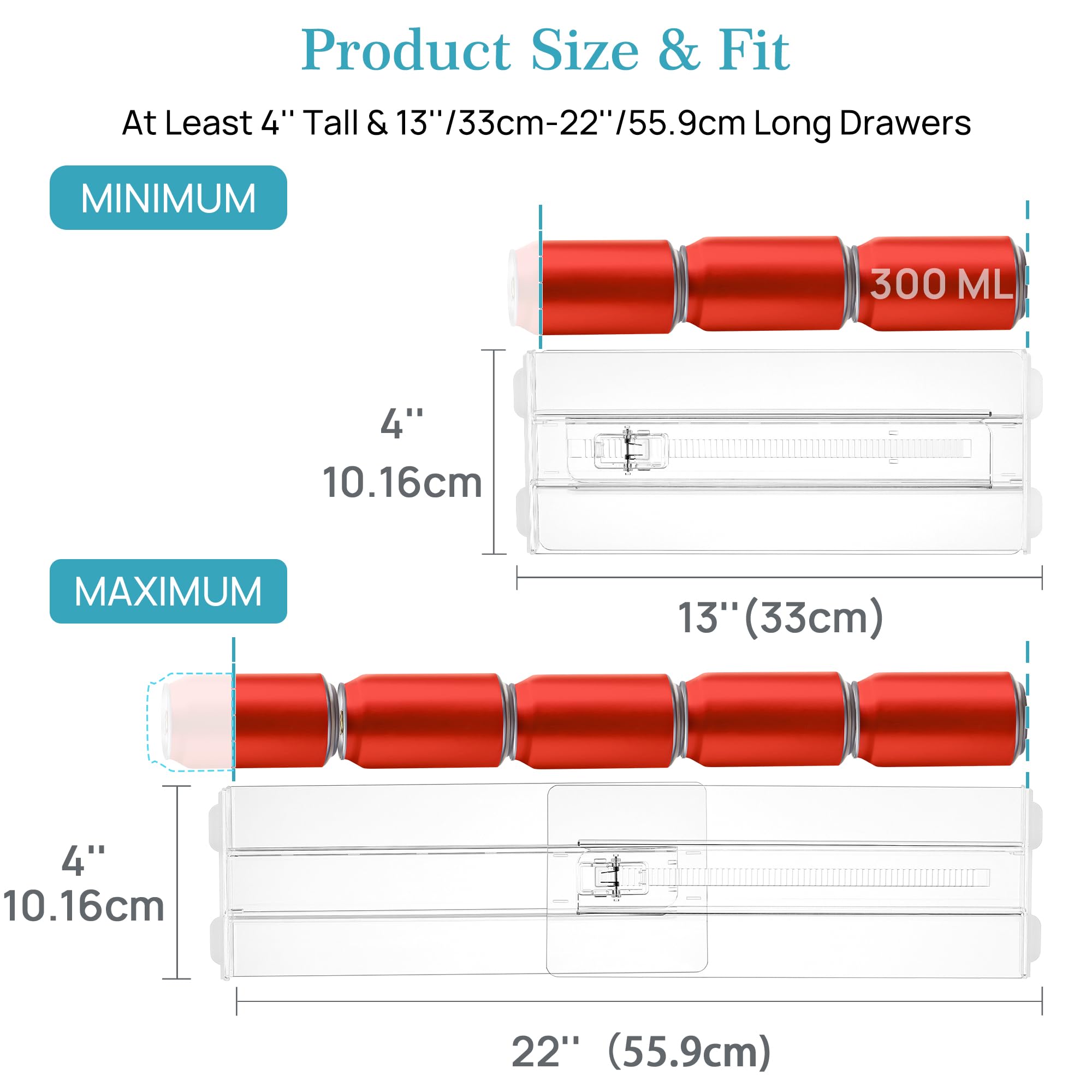 4" High Drawer Dividers for Clothes (8 Count)
