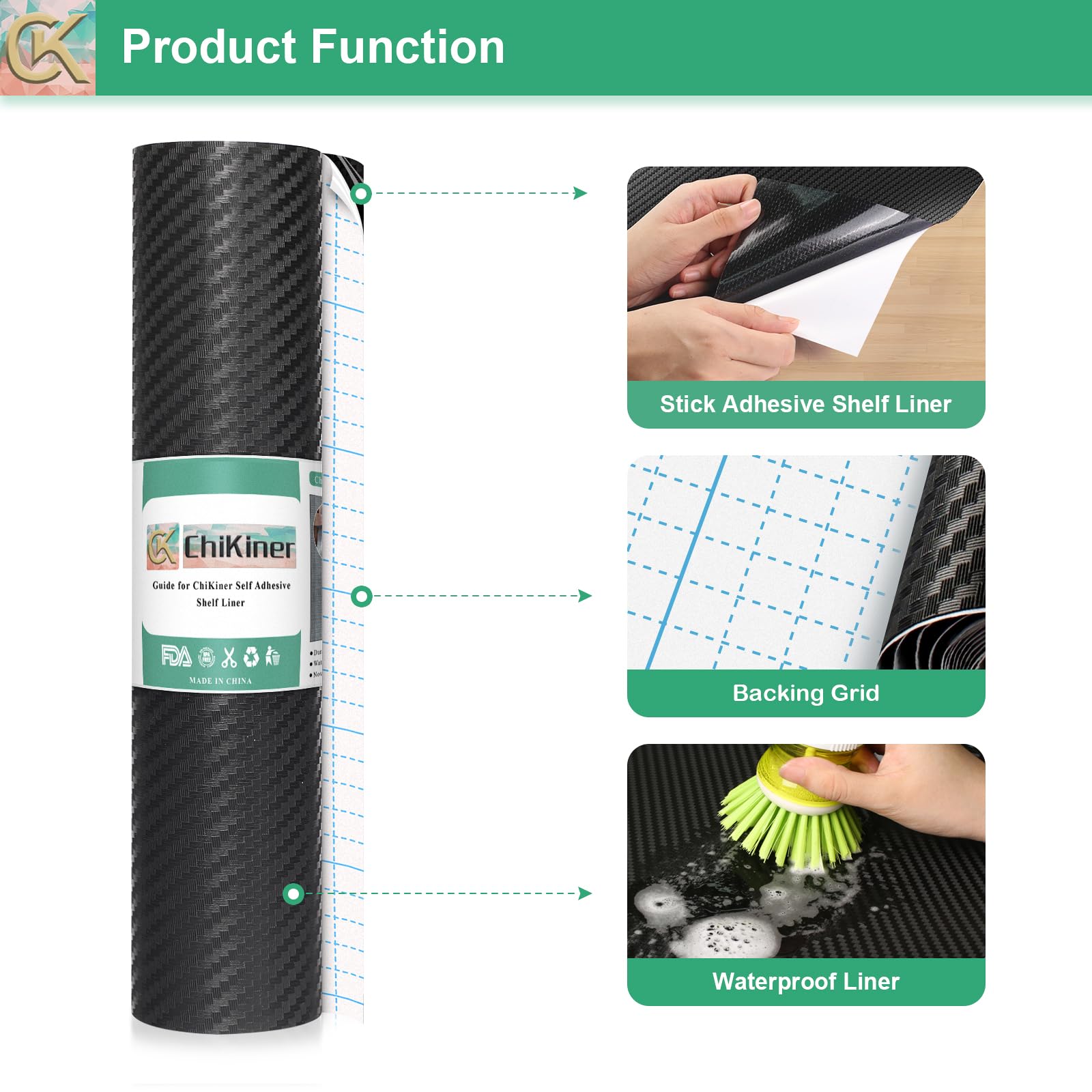 Self Adhesive Shelf Liner Kitchen Liner