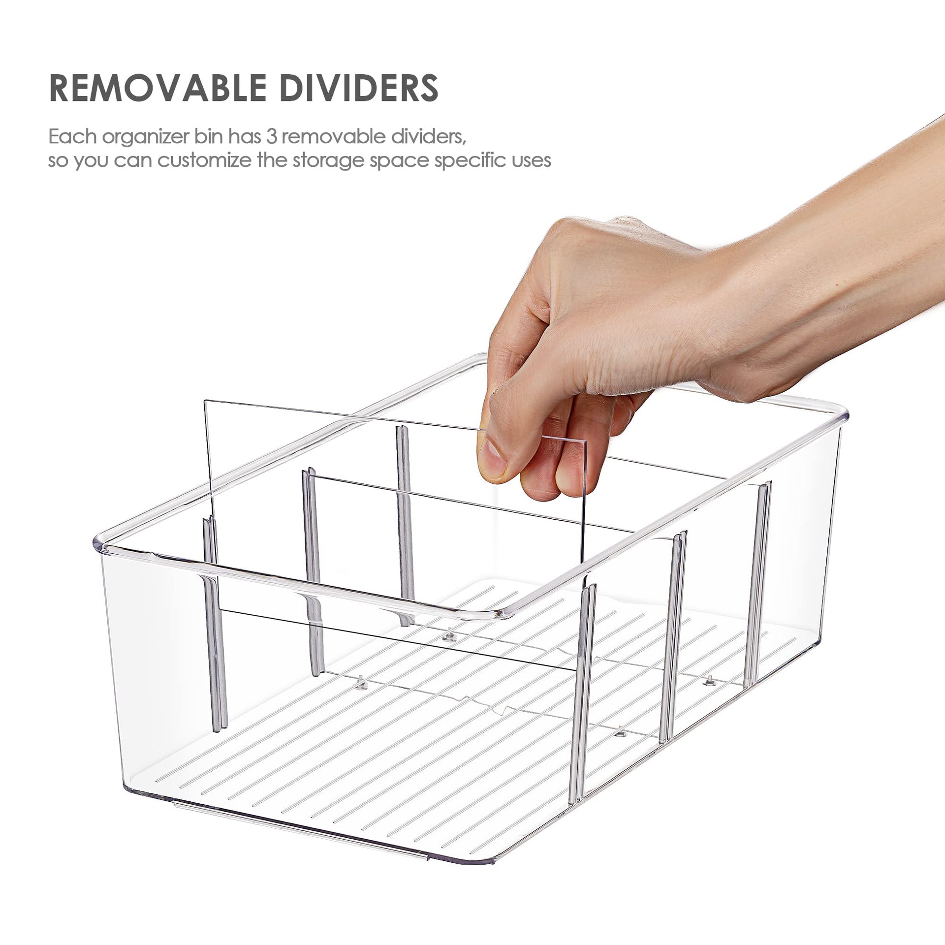 4 Pack Food Storage Organizer Bins (4 Count)
