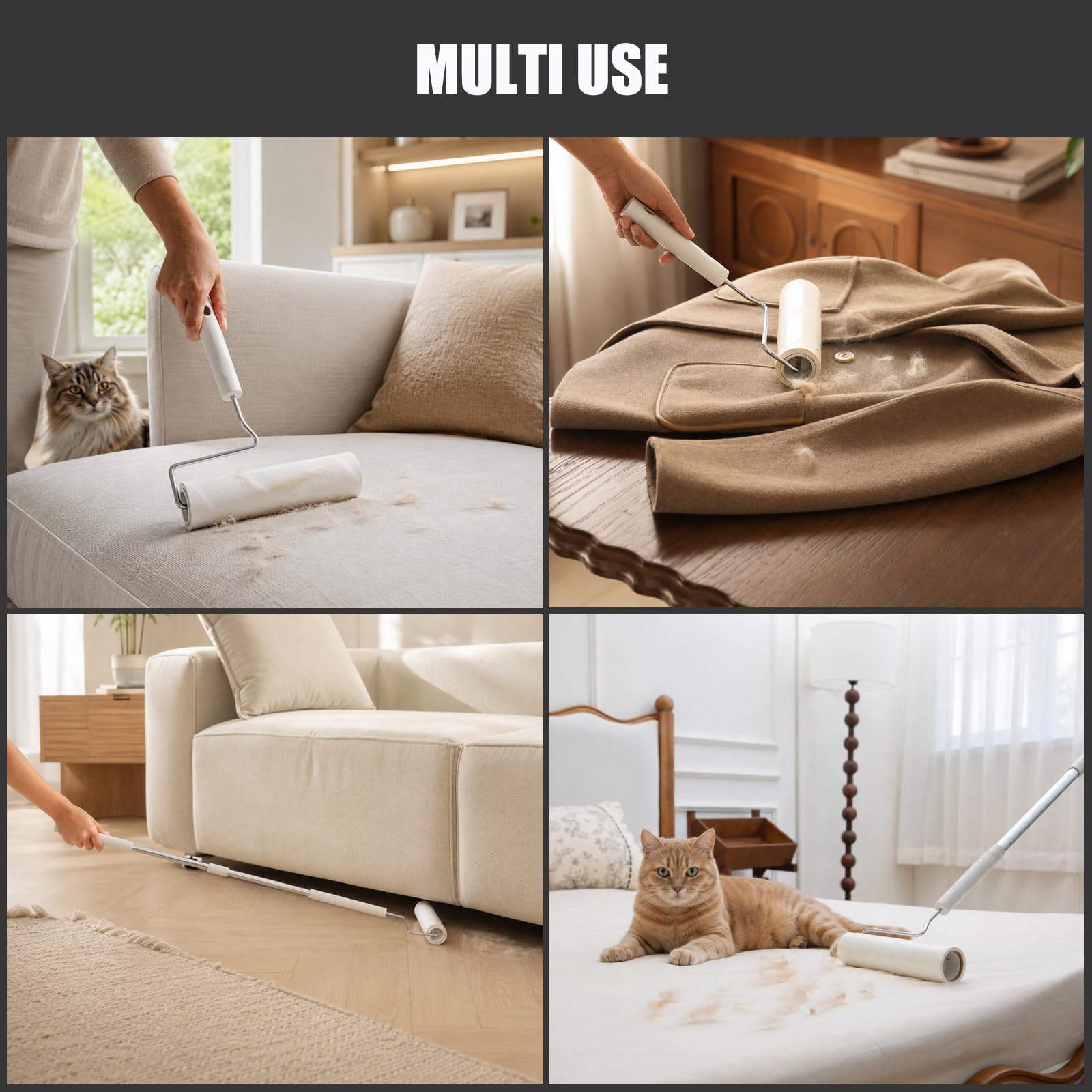 7.9'' Large Lint Roller for Pet Hair Extra Sticky