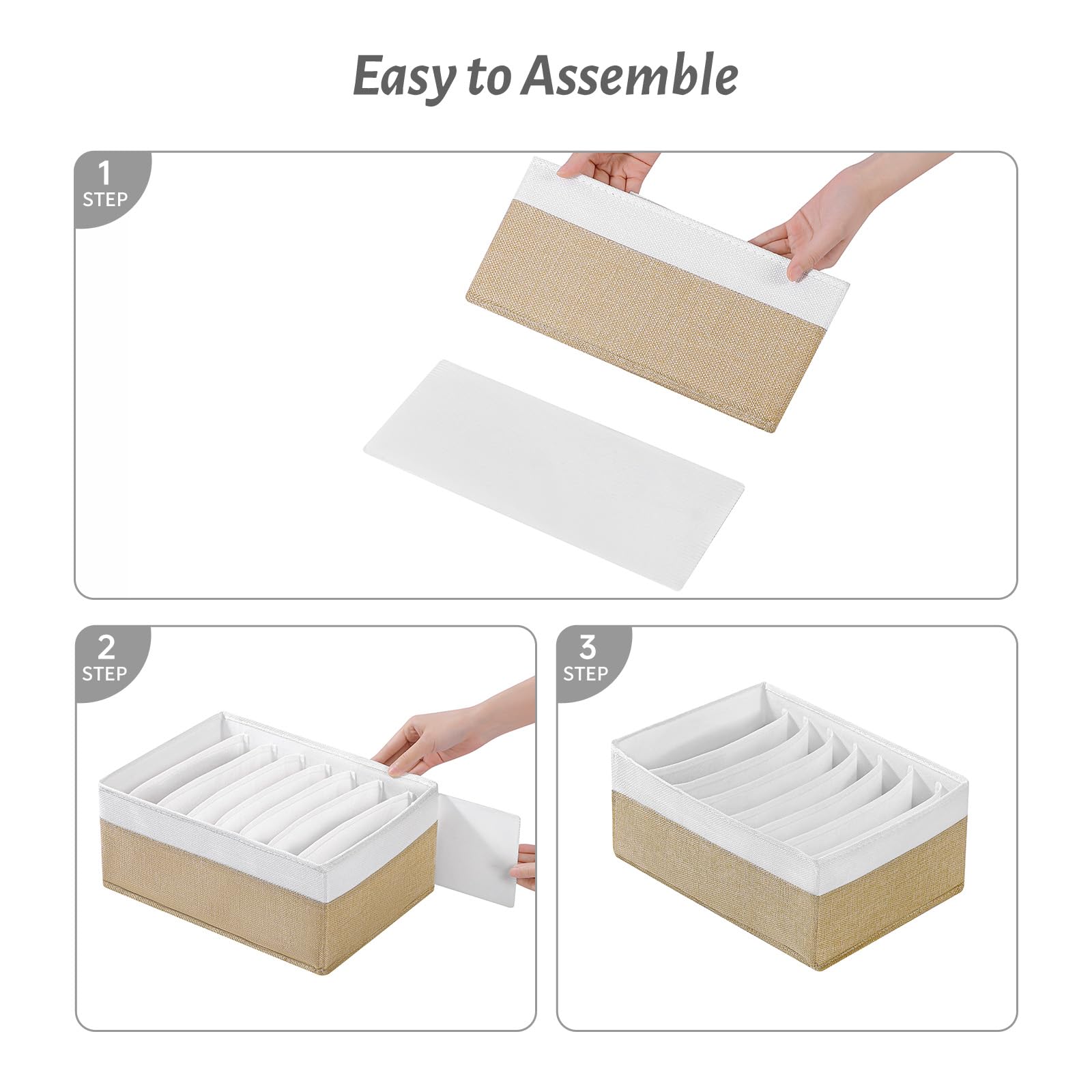 4 Packs T shirt Drawer Organizers for Clothing (4 Count)