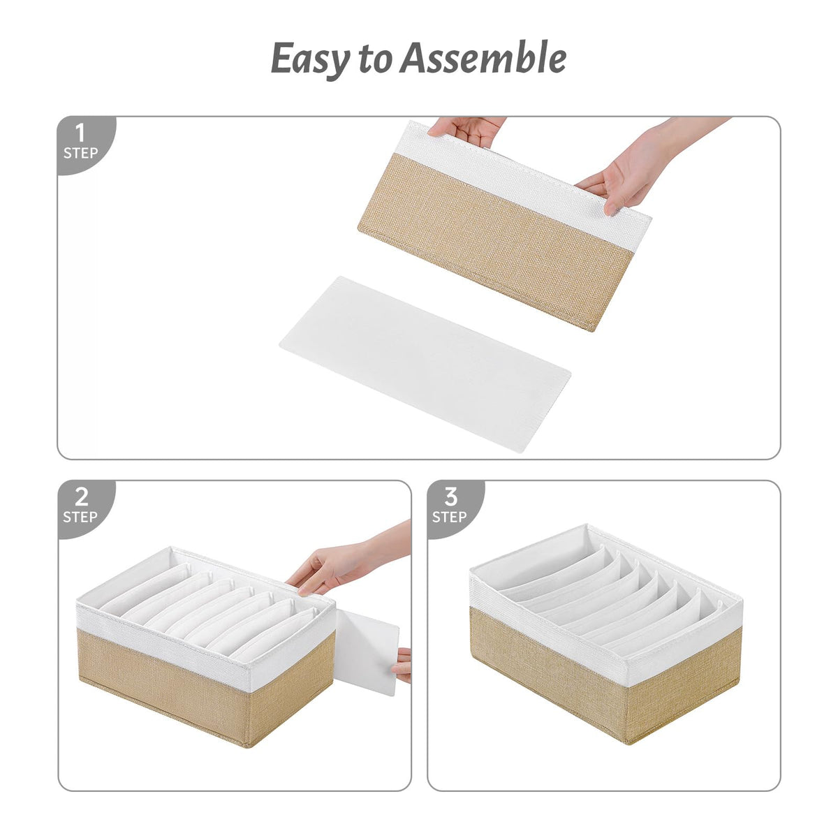 4 Packs T shirt Drawer Organizers for Clothing (4 Count)