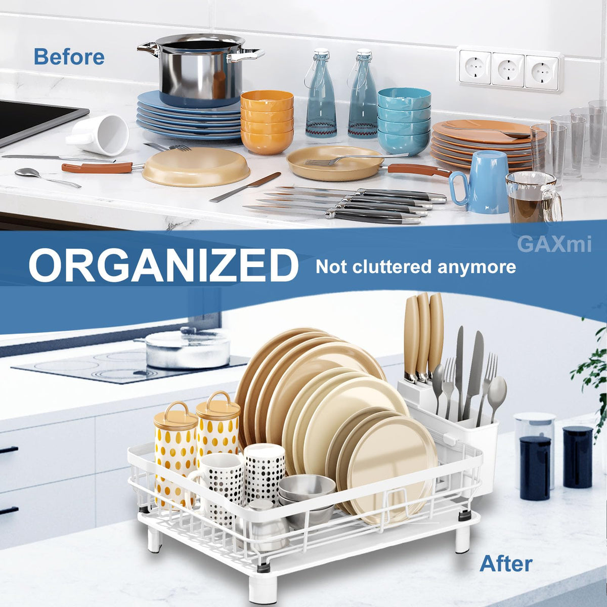 Dish Drying Rack with Drainboard for Kitchen Countertop 1