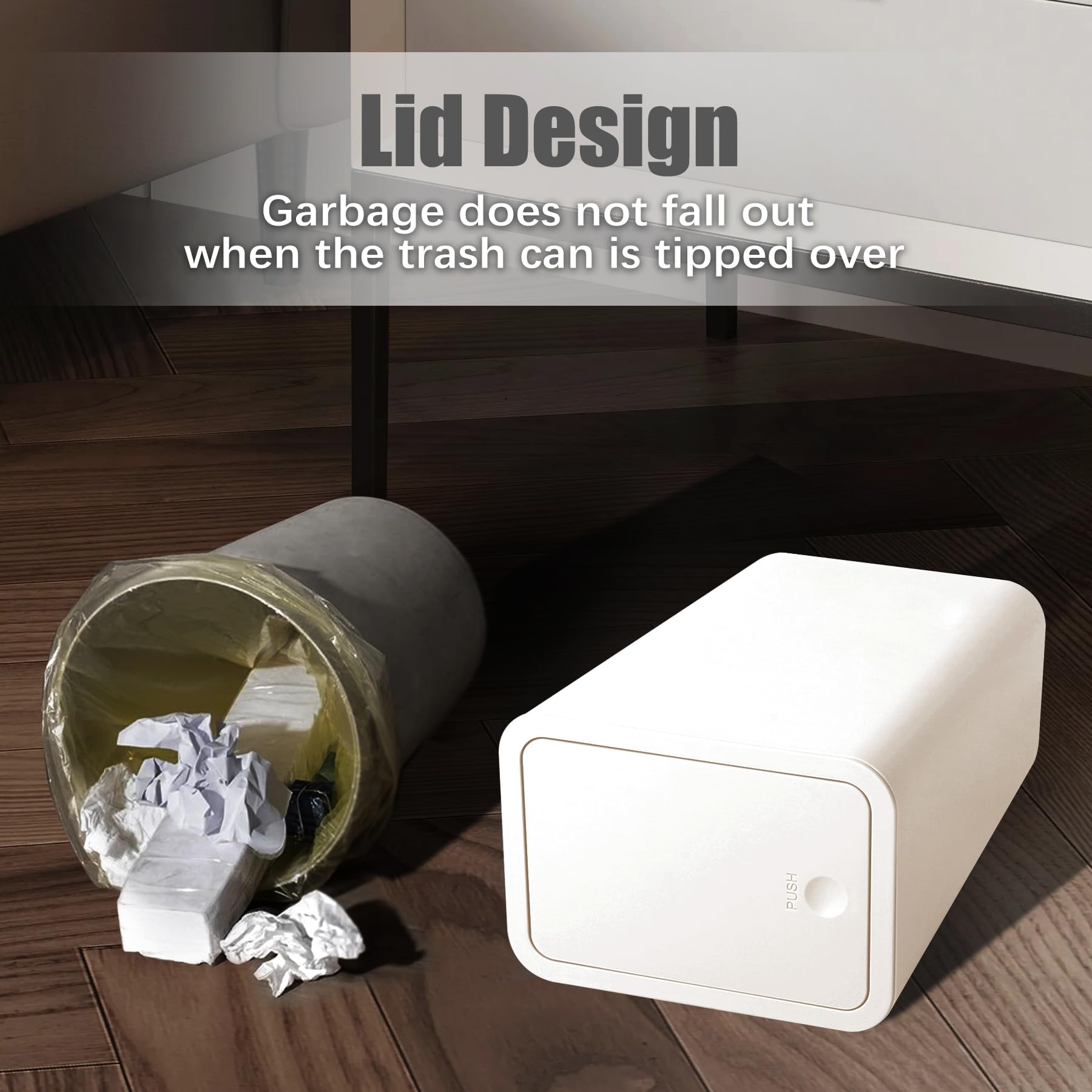 Bathroom Trash Can with Lid