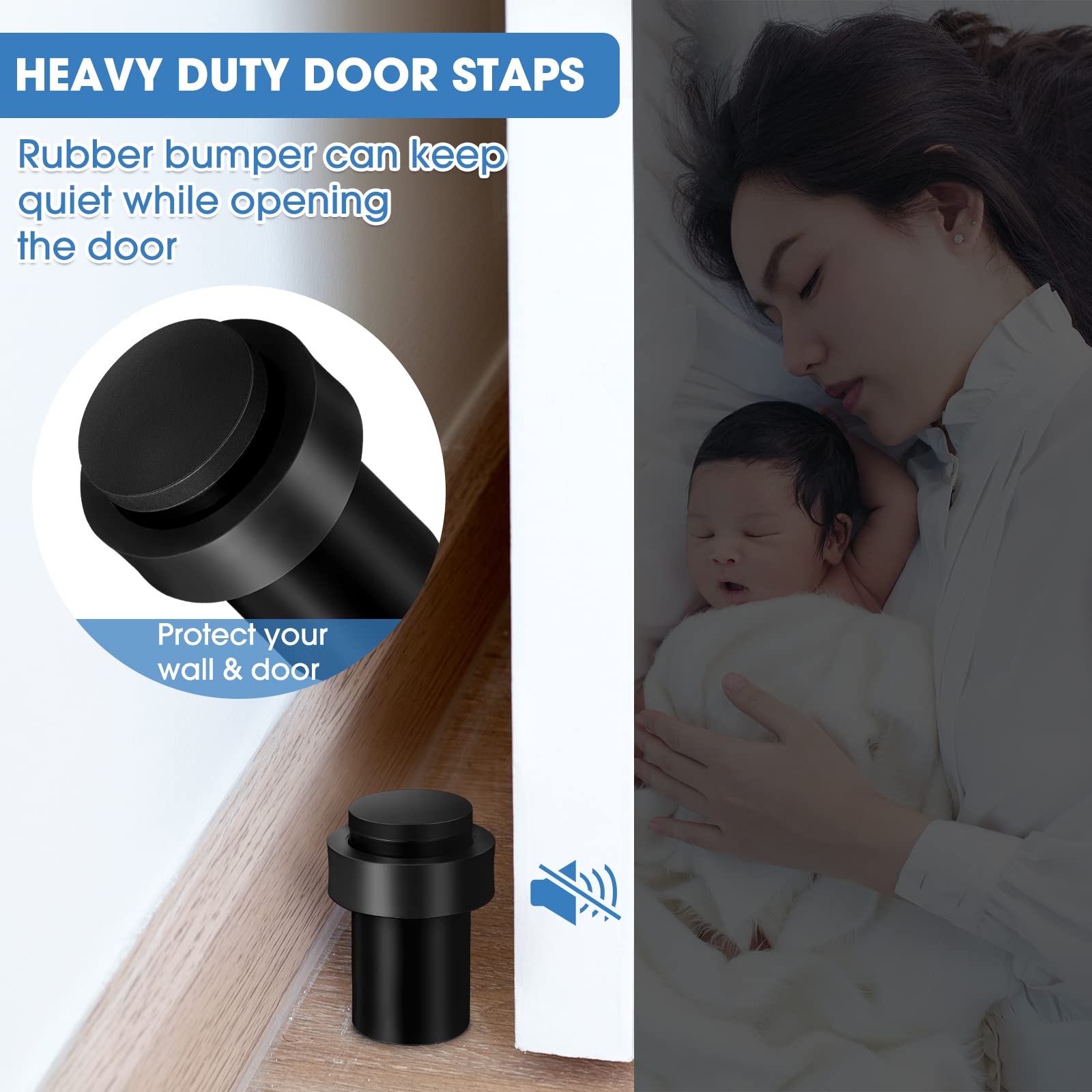10 Pcs Floor Mounted Door Stopper Stainless Steel