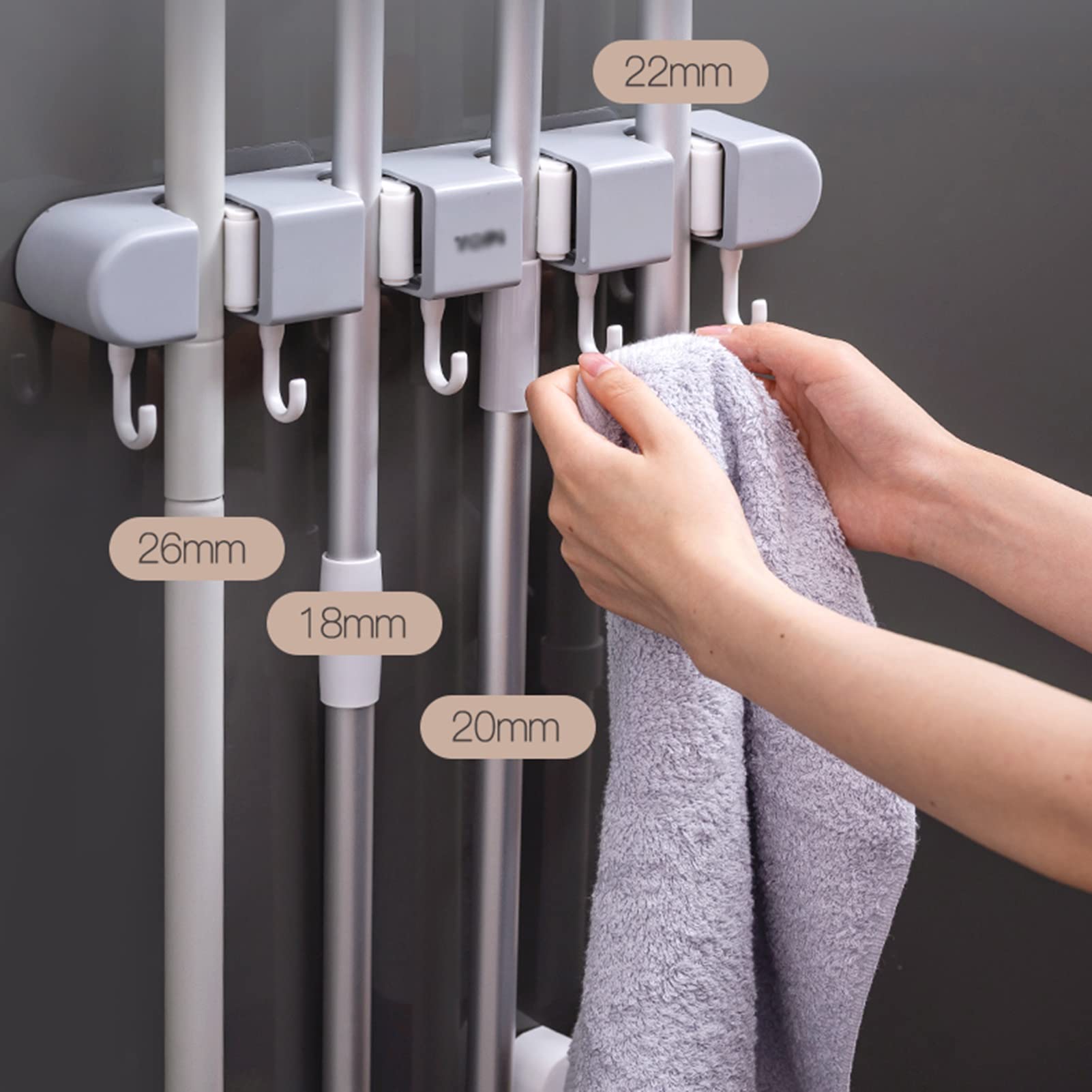Mop Holder Wall Mount Mop Rack