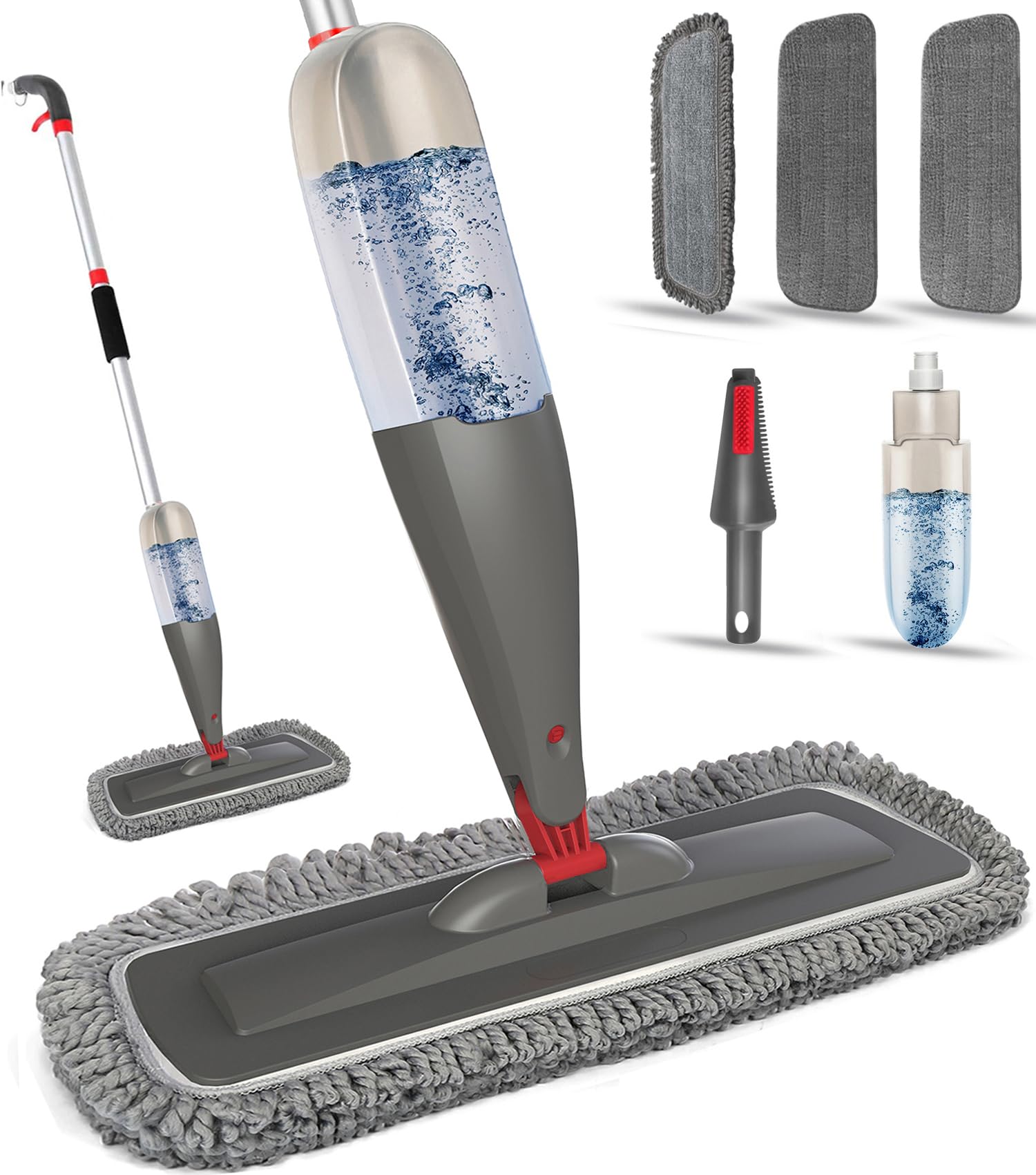 Spray Mop for Hardwood Tile Floor Cleaning with Microfiber Washable Pads
