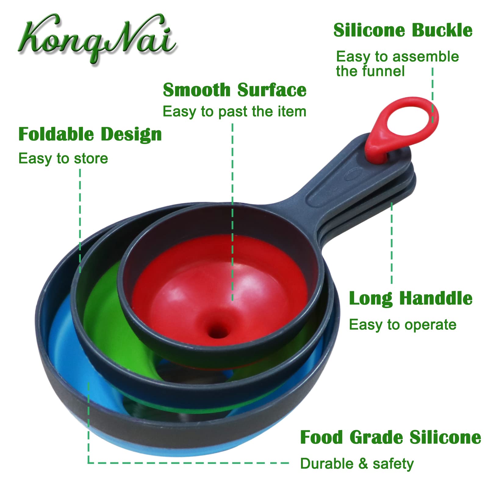 Canning Funnel for Wide and Regular Jars (3 Count)