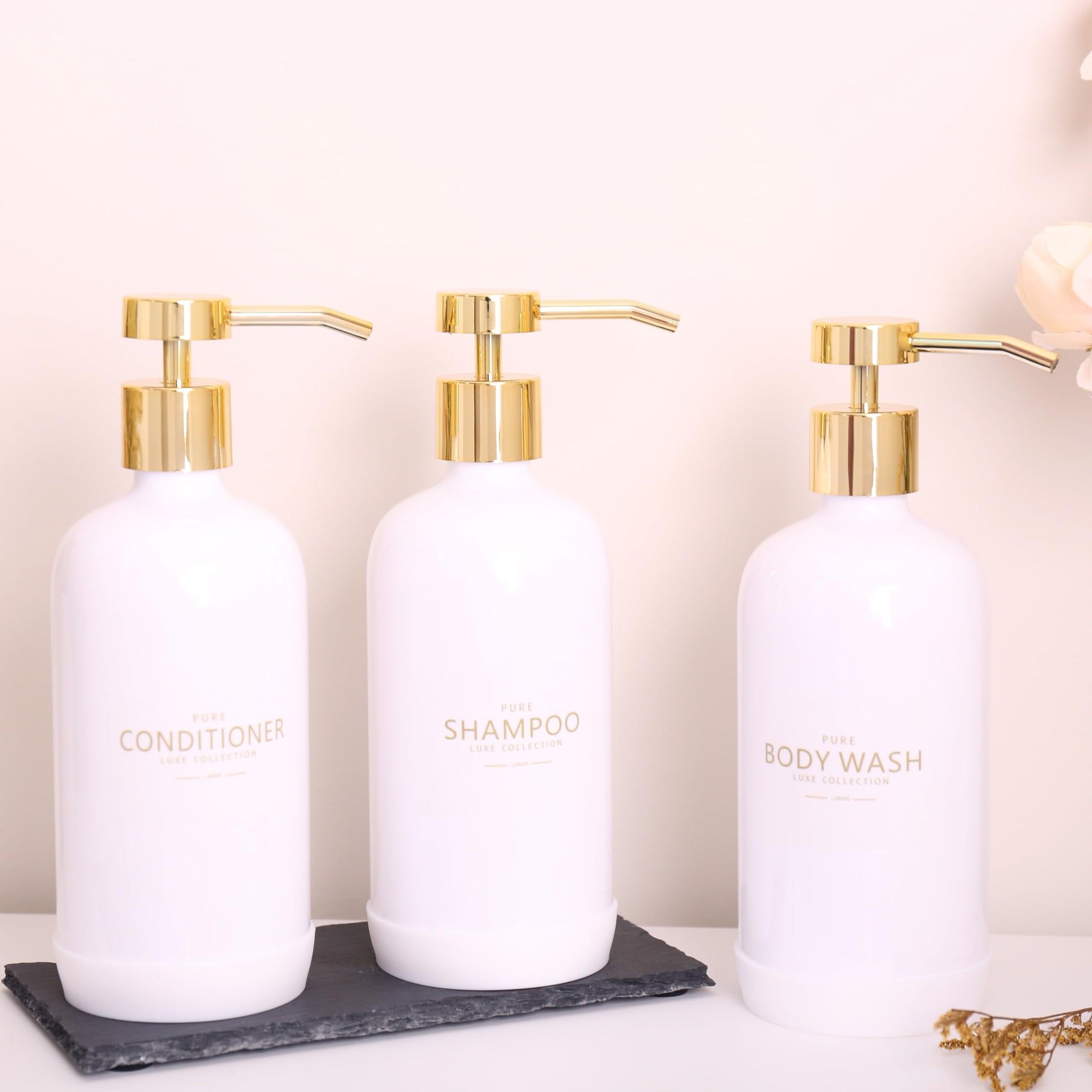 Shampoo and Conditioner Dispenser Set of 3