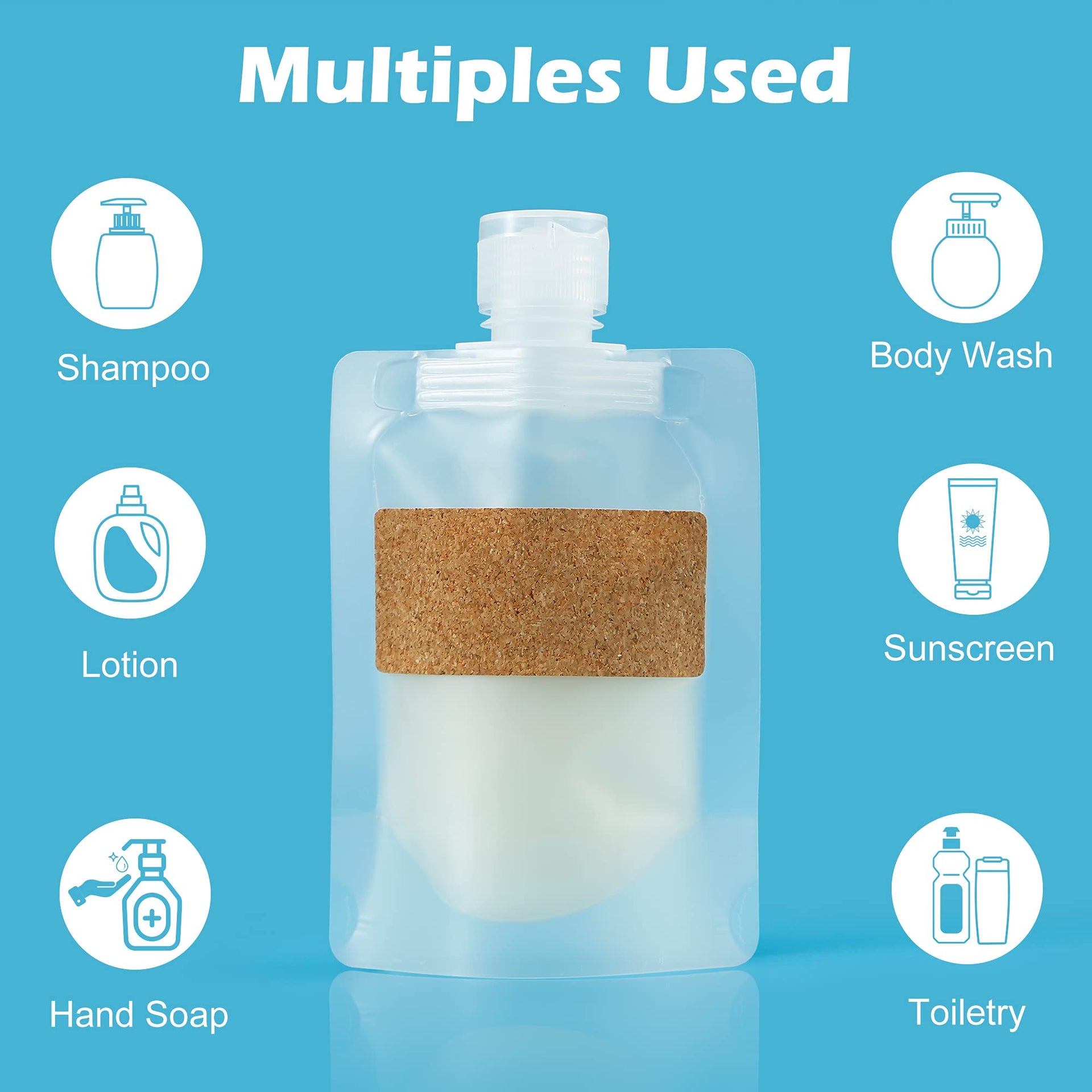 12 Pieces Travel Pouches for Toiletries (12 Count)