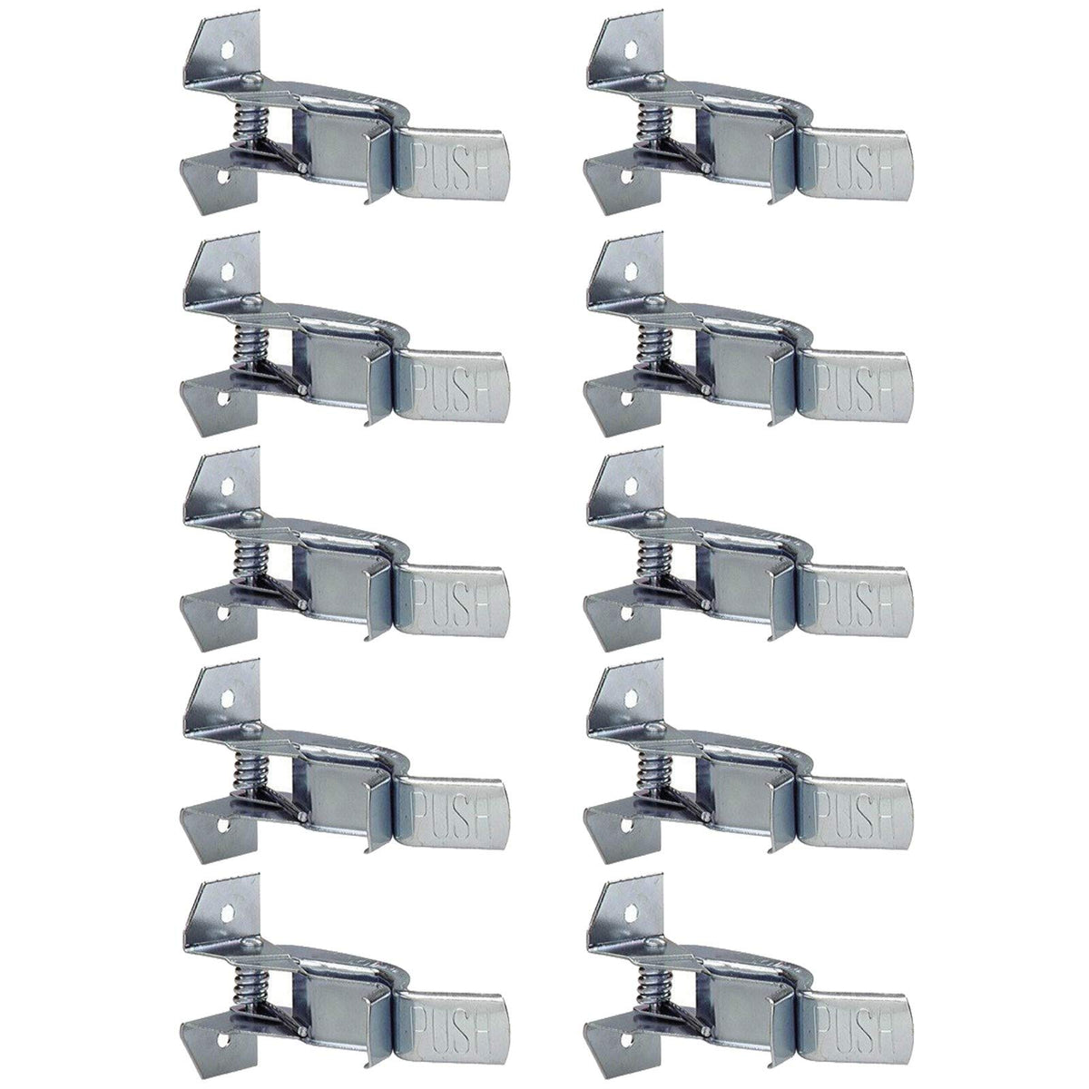 Heavy Duty Metal Gaint Spring Grip Clamp Tool Hanger Wall Orgainzer for Garage Closet Brooms and Mops Wall Mount Holder (10 Count)