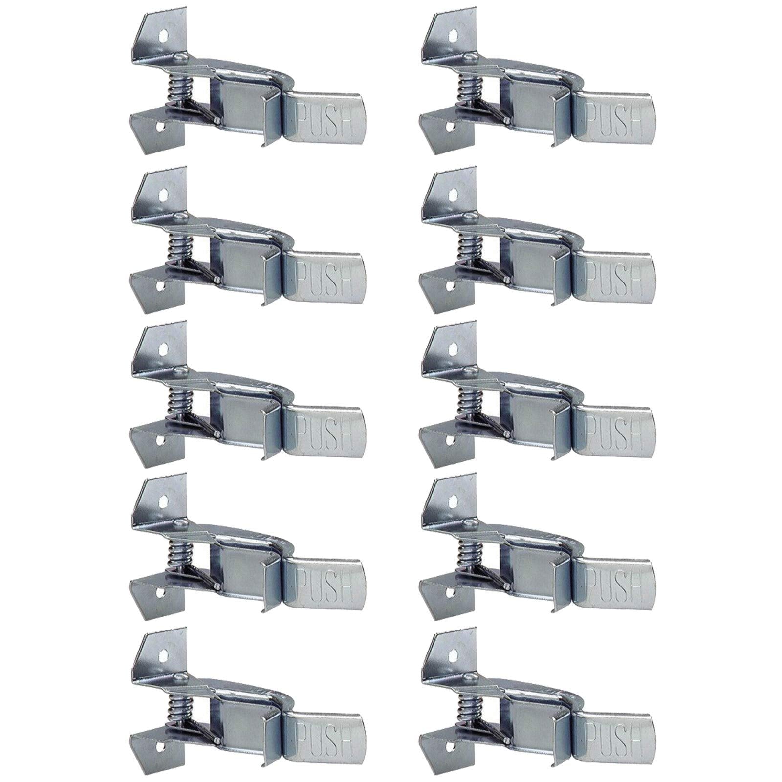 Heavy Duty Metal Gaint Spring Grip Clamp Tool Hanger Wall Orgainzer for Garage Closet Brooms and Mops Wall Mount Holder (10 Count)