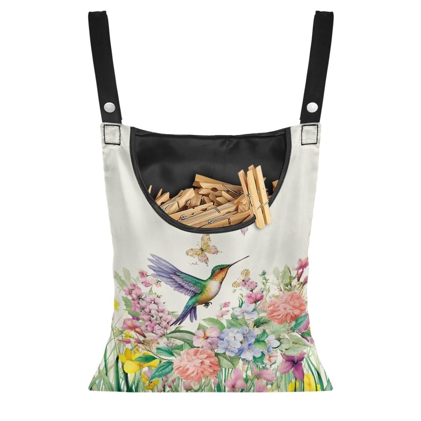 Hummingbird Handy Clothespin Bags Floral Space